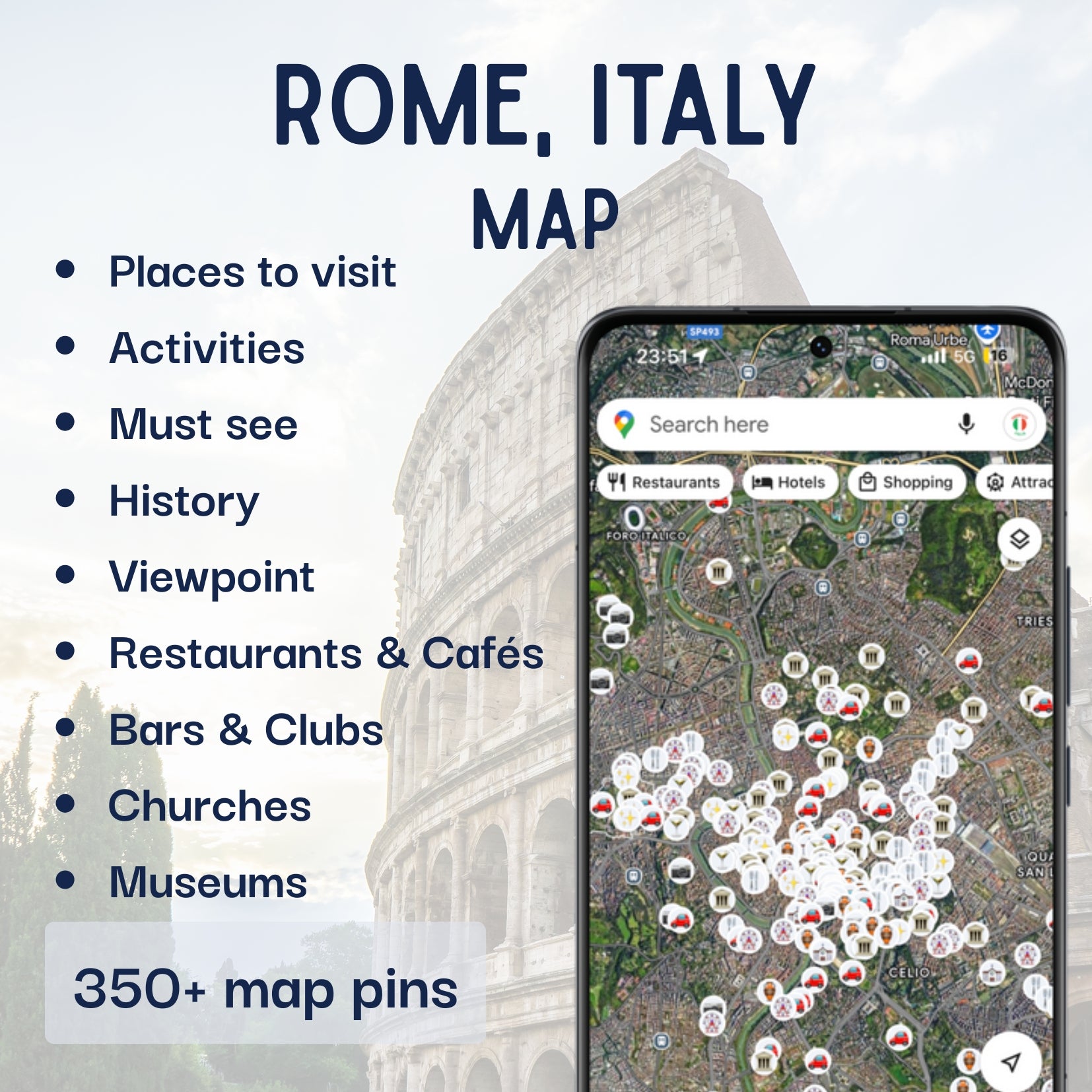 Rome Tourist Map