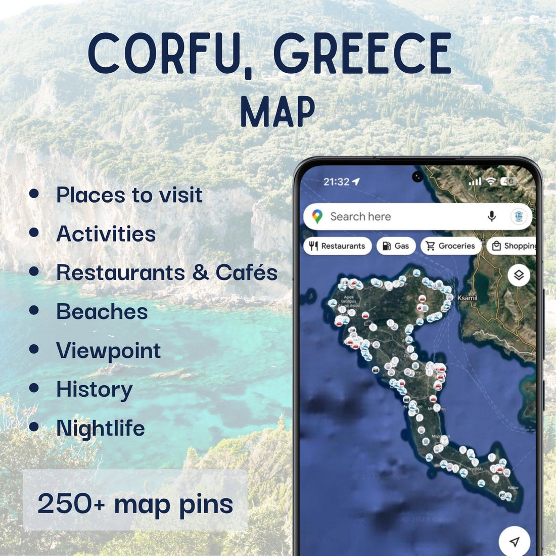 Corfu Tourist Map - Maps by Ema