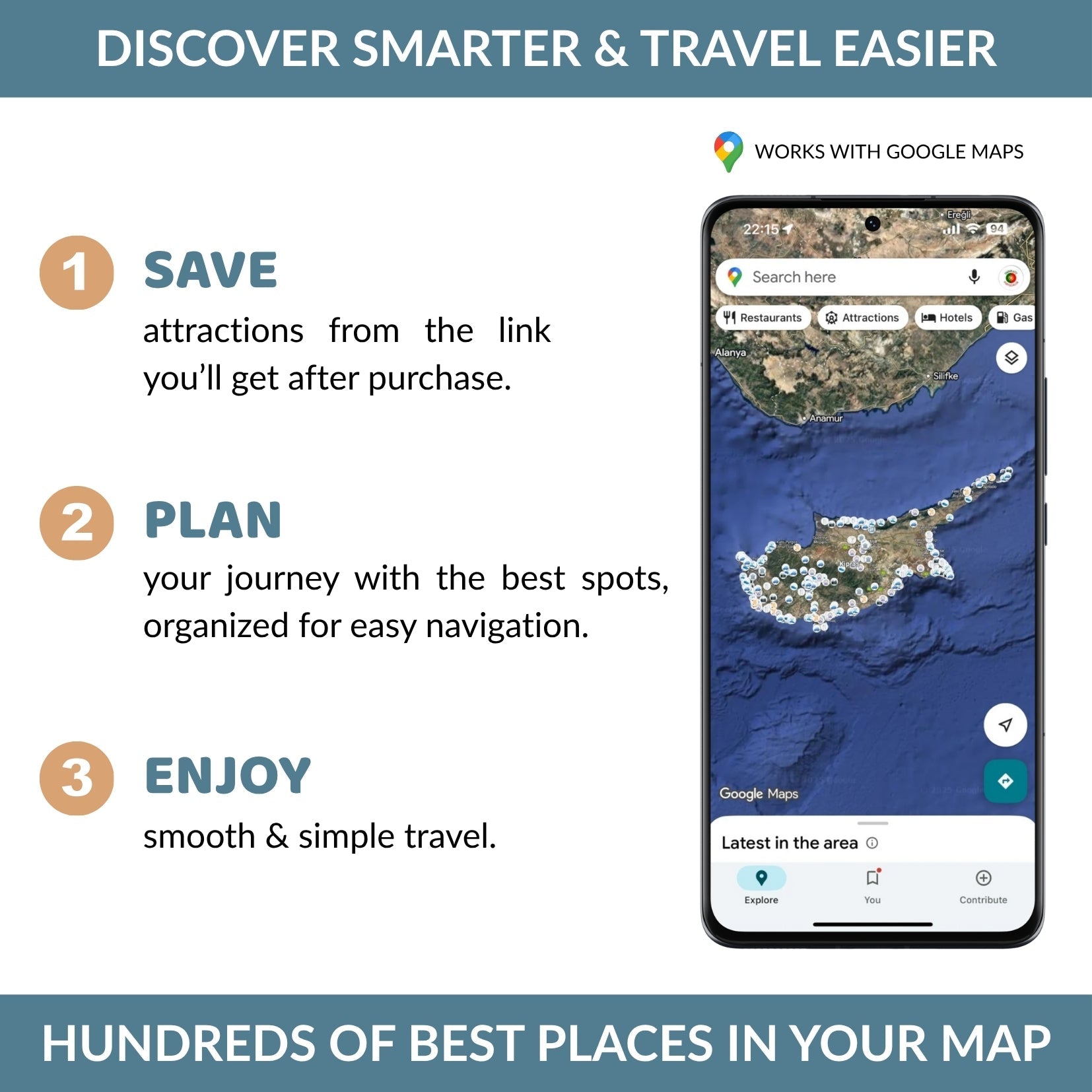 Cyprus Tourist Map - Maps by Ema