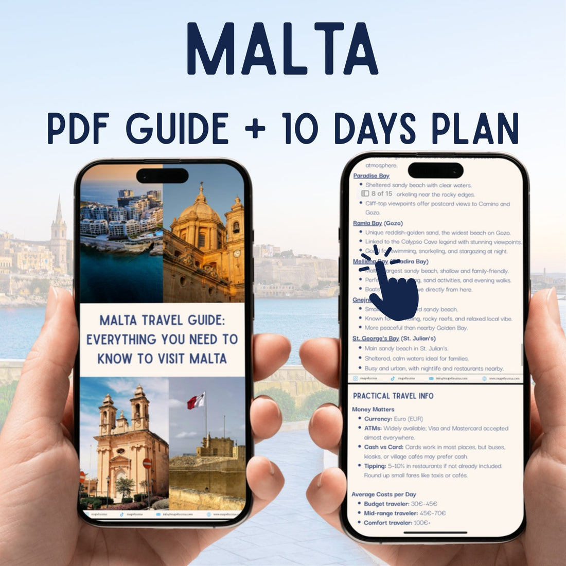 Discover Malta bundle: Guide + Interactive Map - Maps by Ema
