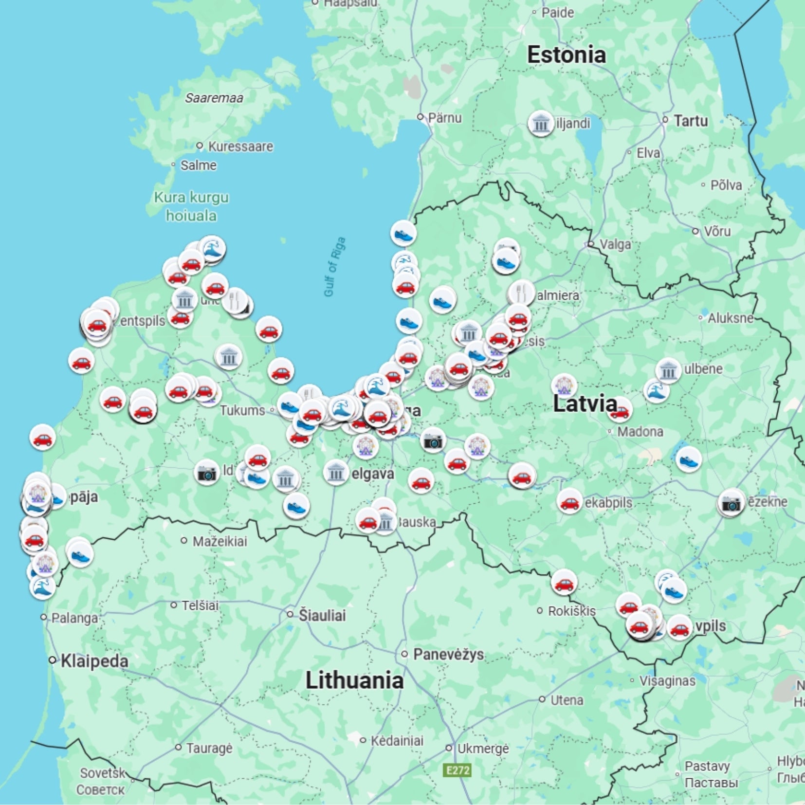 Latvia Travel Map - Maps by Ema