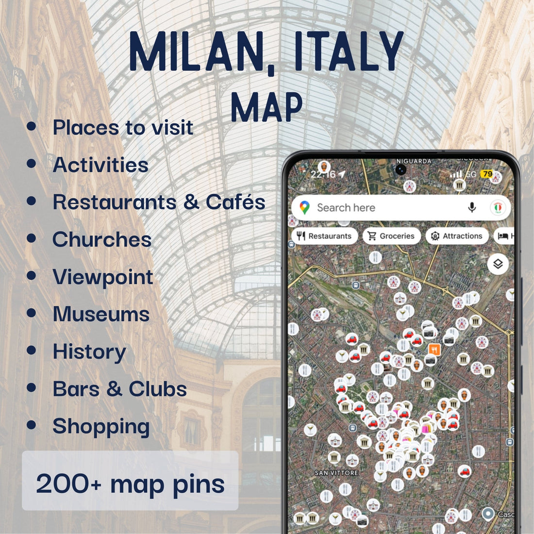 Milan Tourist Map - Maps by Ema