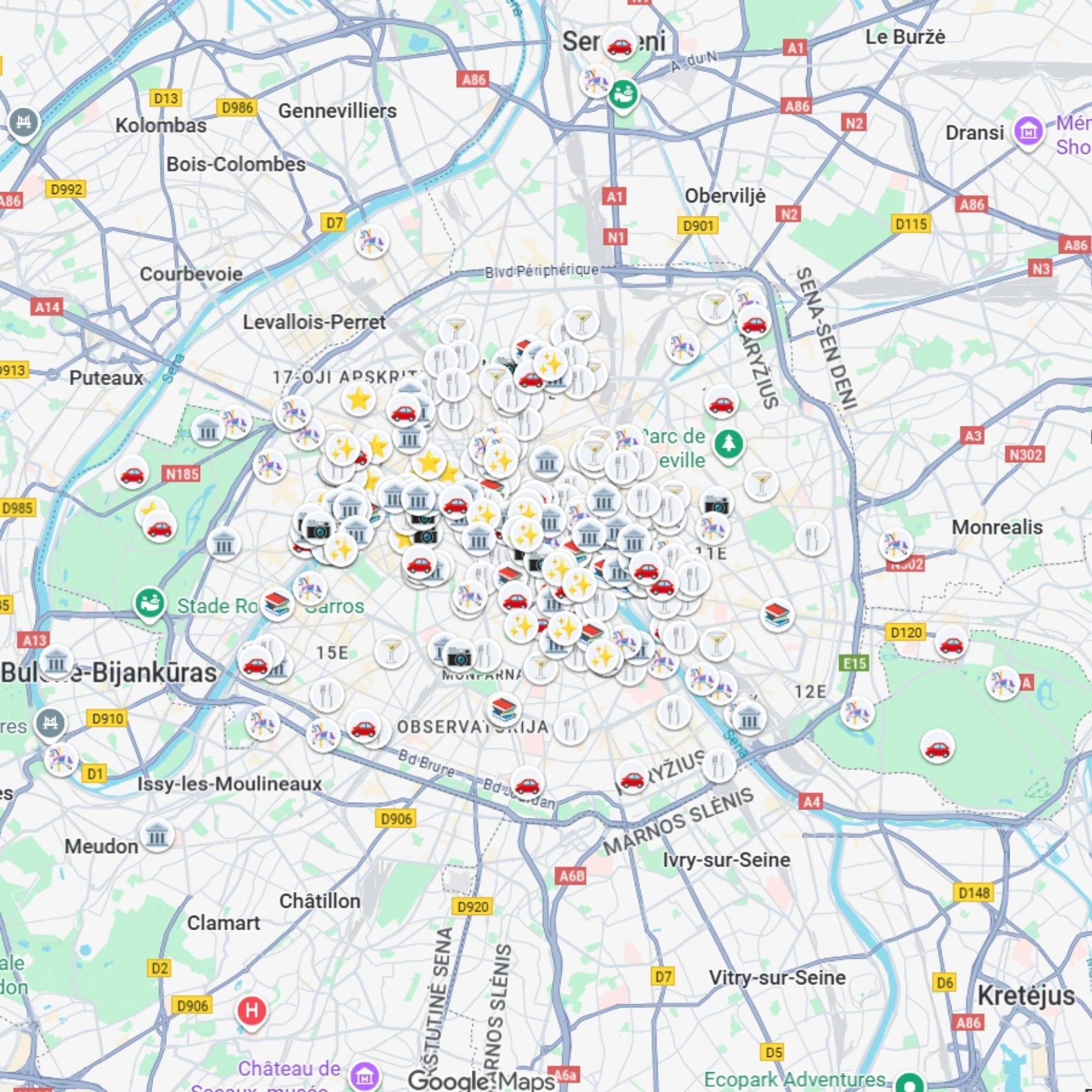 Paris Tourist Map - Maps by Ema