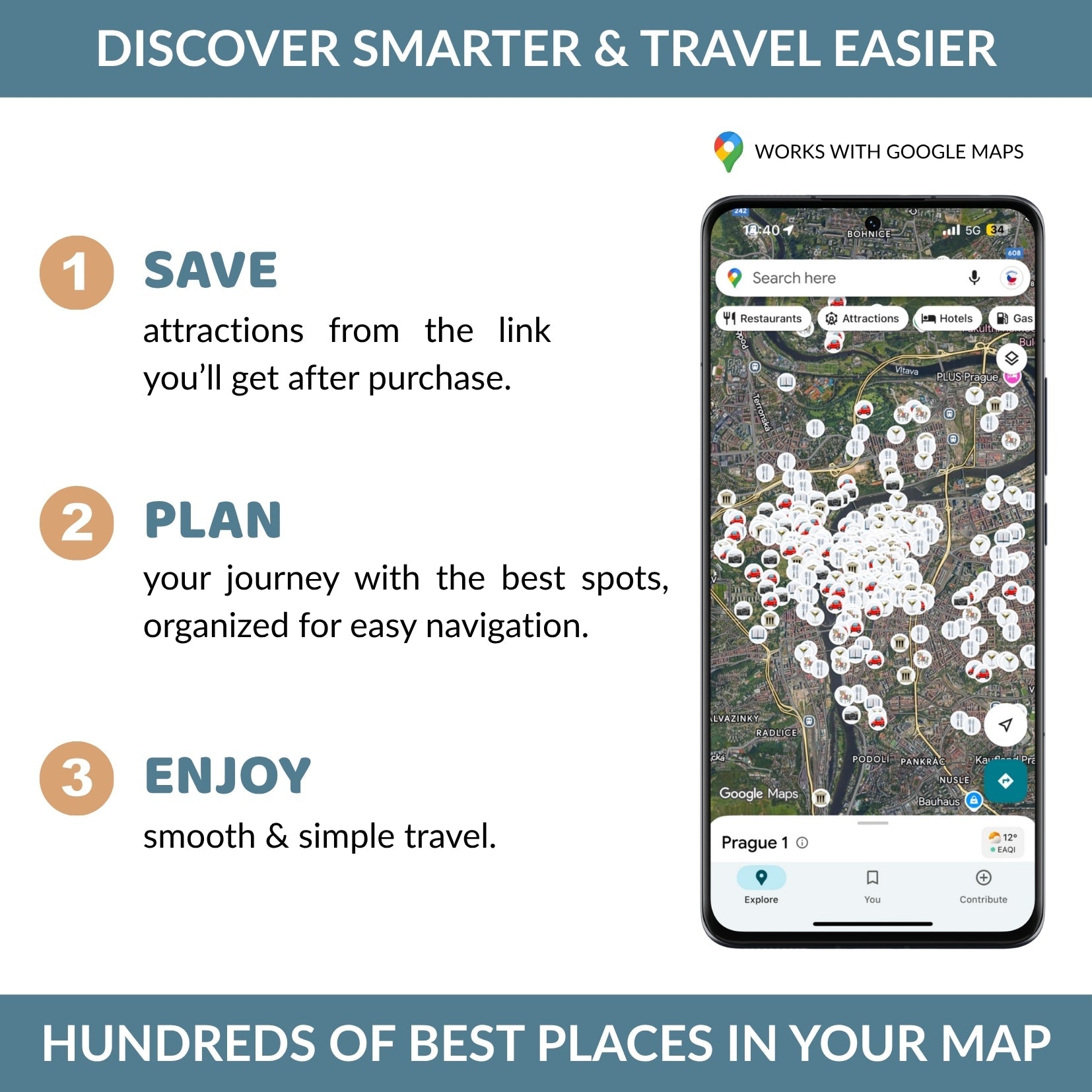 Prague Tourist Map - Maps by Ema