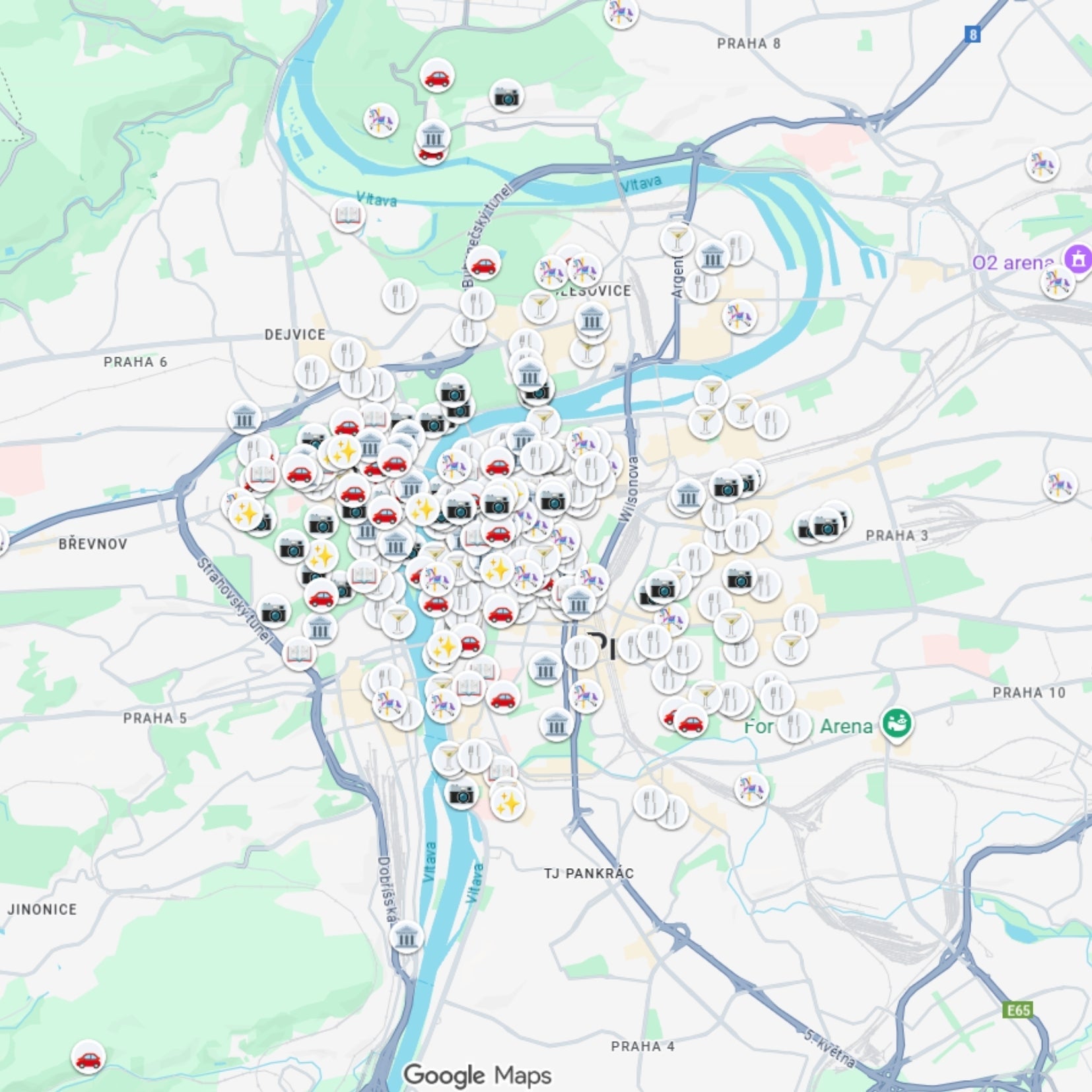 Prague Tourist Map - Maps by Ema