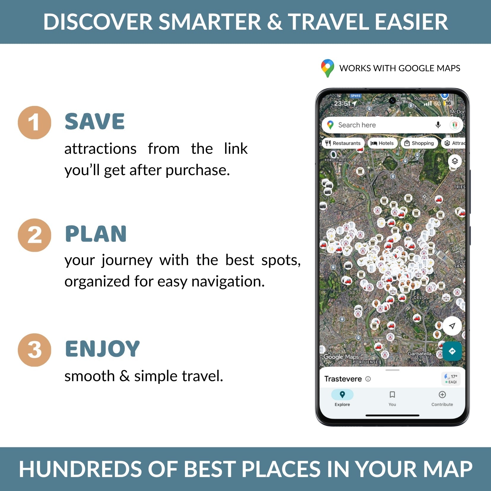 Rome Tourist Map - Maps by Ema