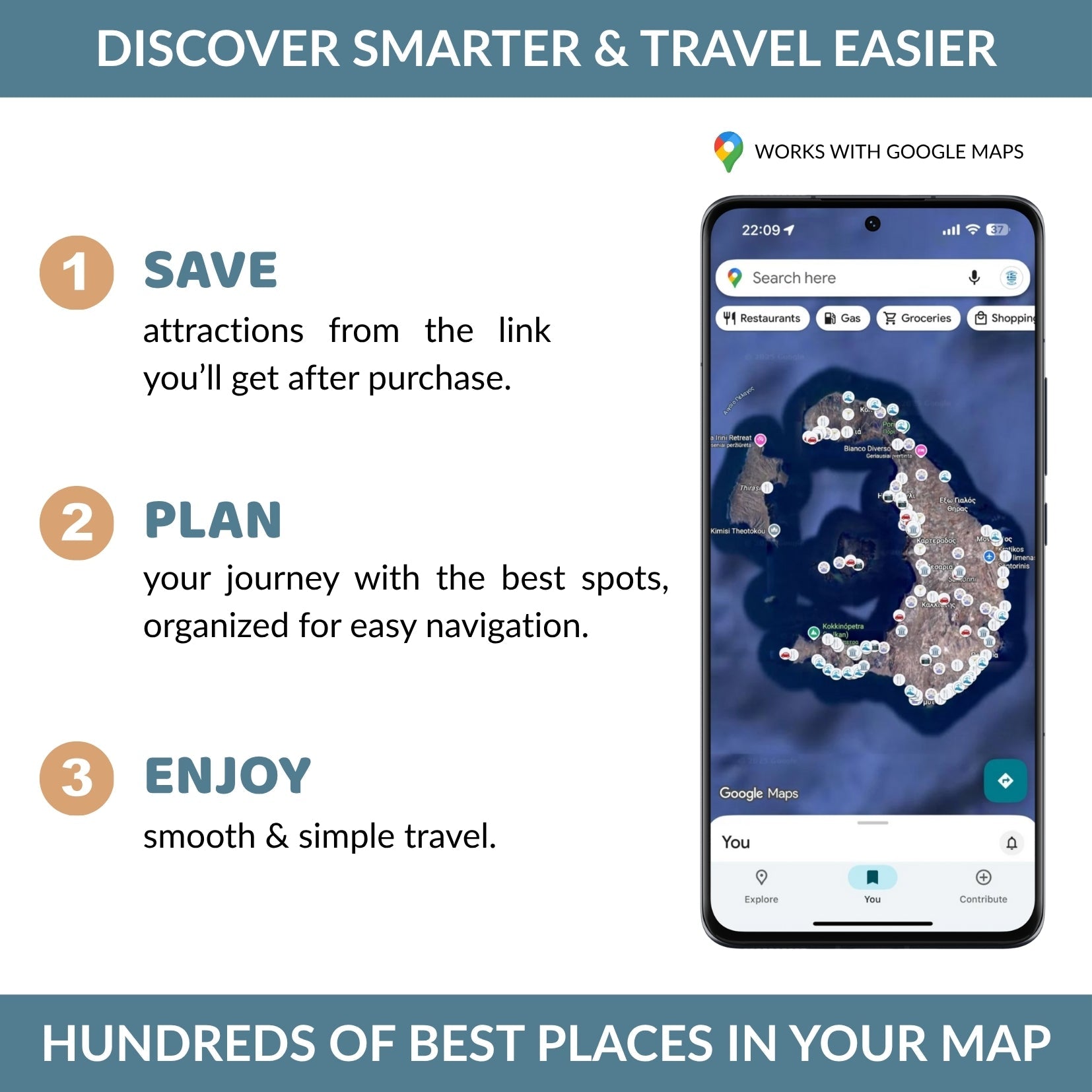 Santorini Tourist Map - Maps by Ema