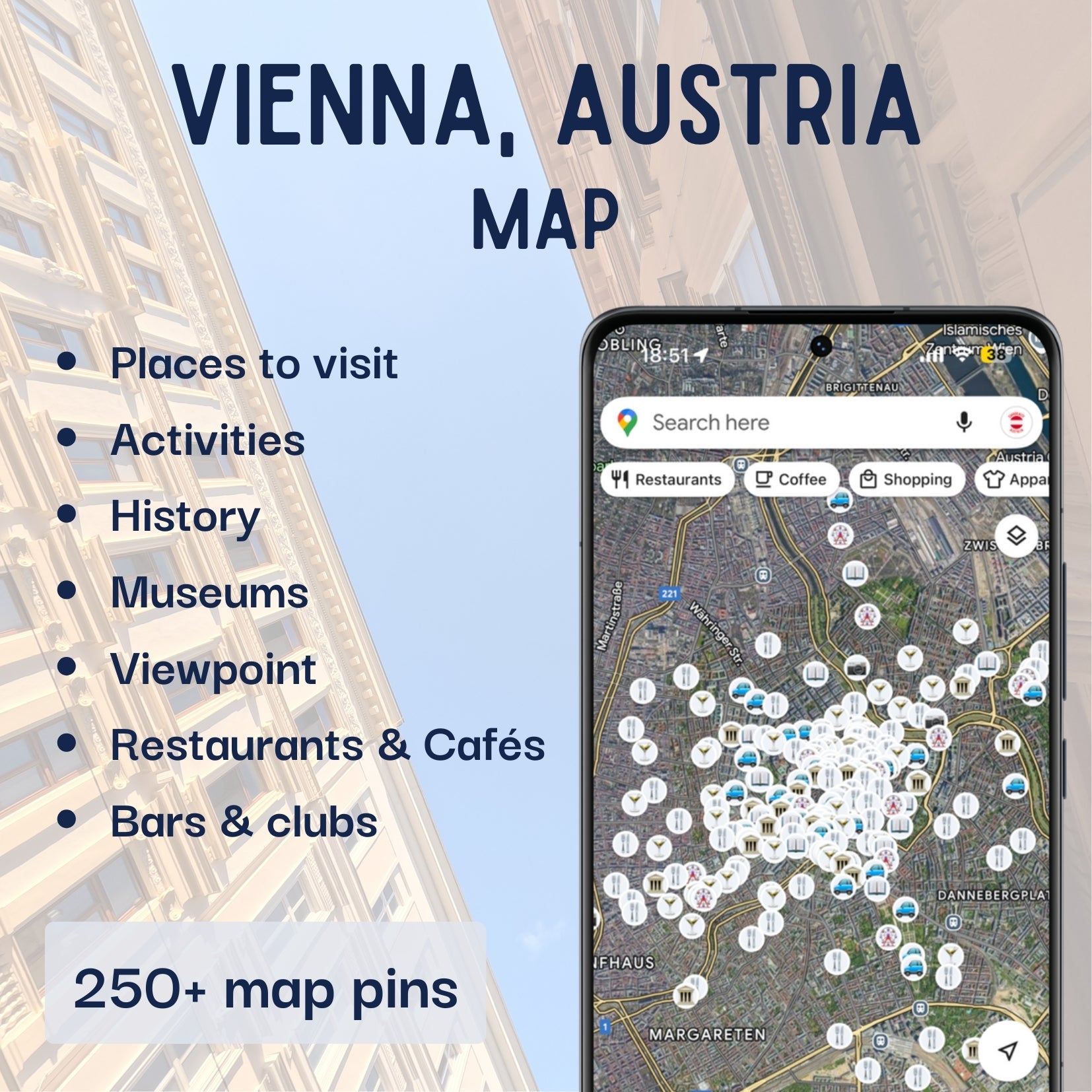 Vienna Tourist Map - Maps by Ema