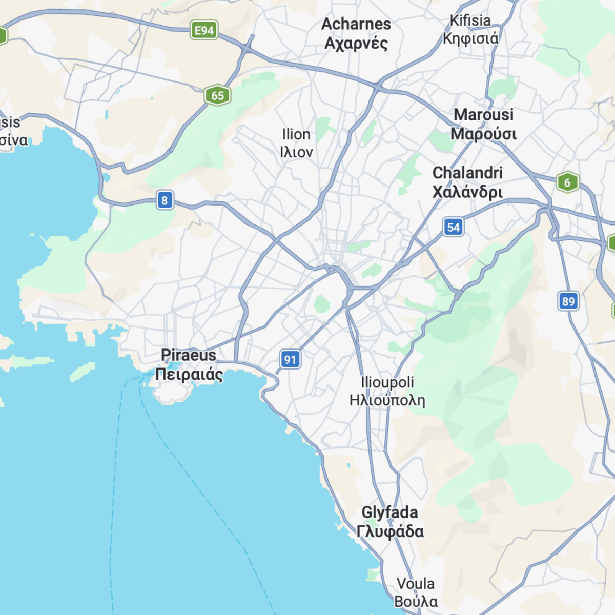 Athens map before preview