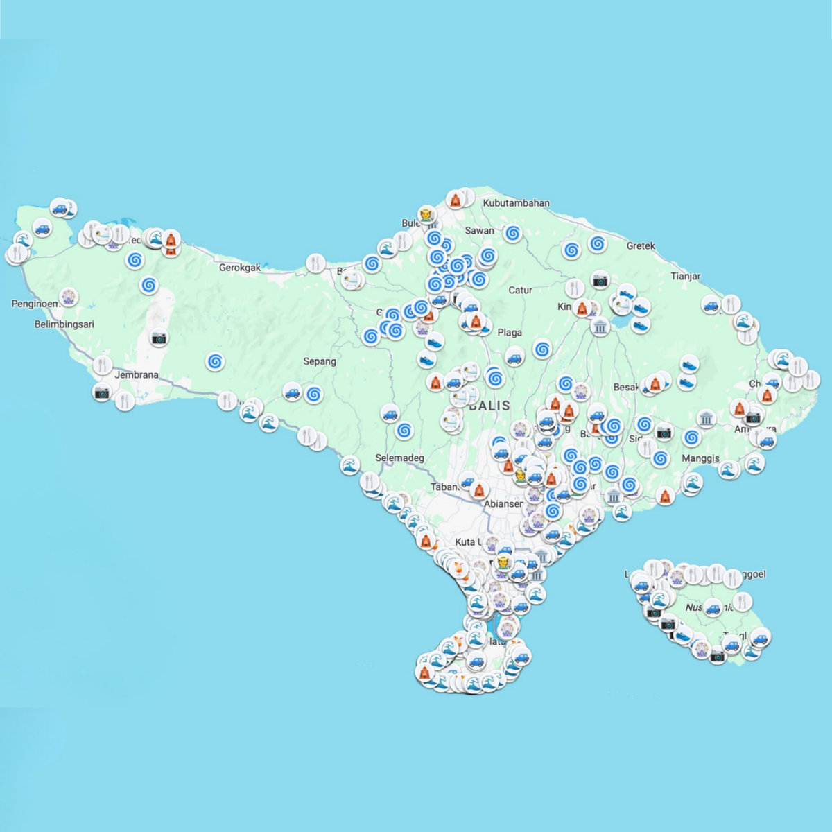 Bali Travel Map preview