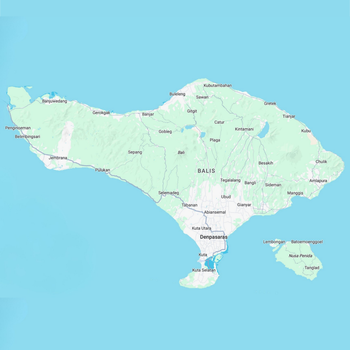Bali map before preview