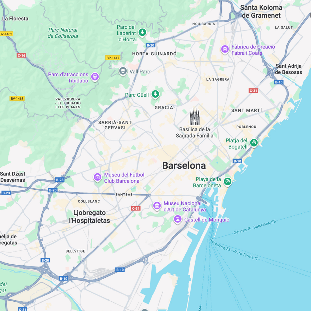 Barcelona map before preview