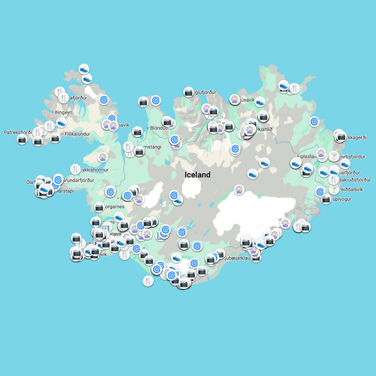 Iceland Travel Map preview