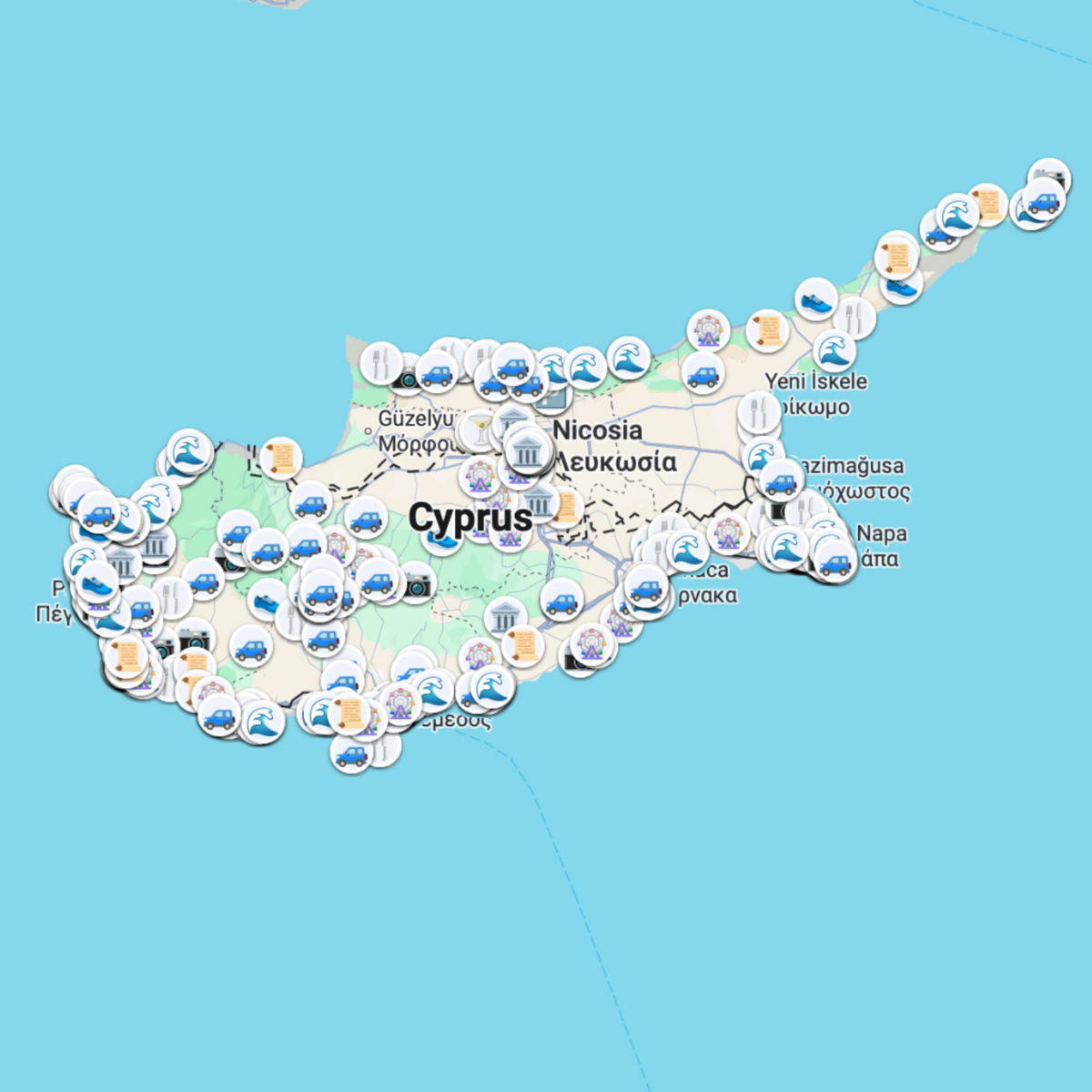 Cyprus Travel Map preview