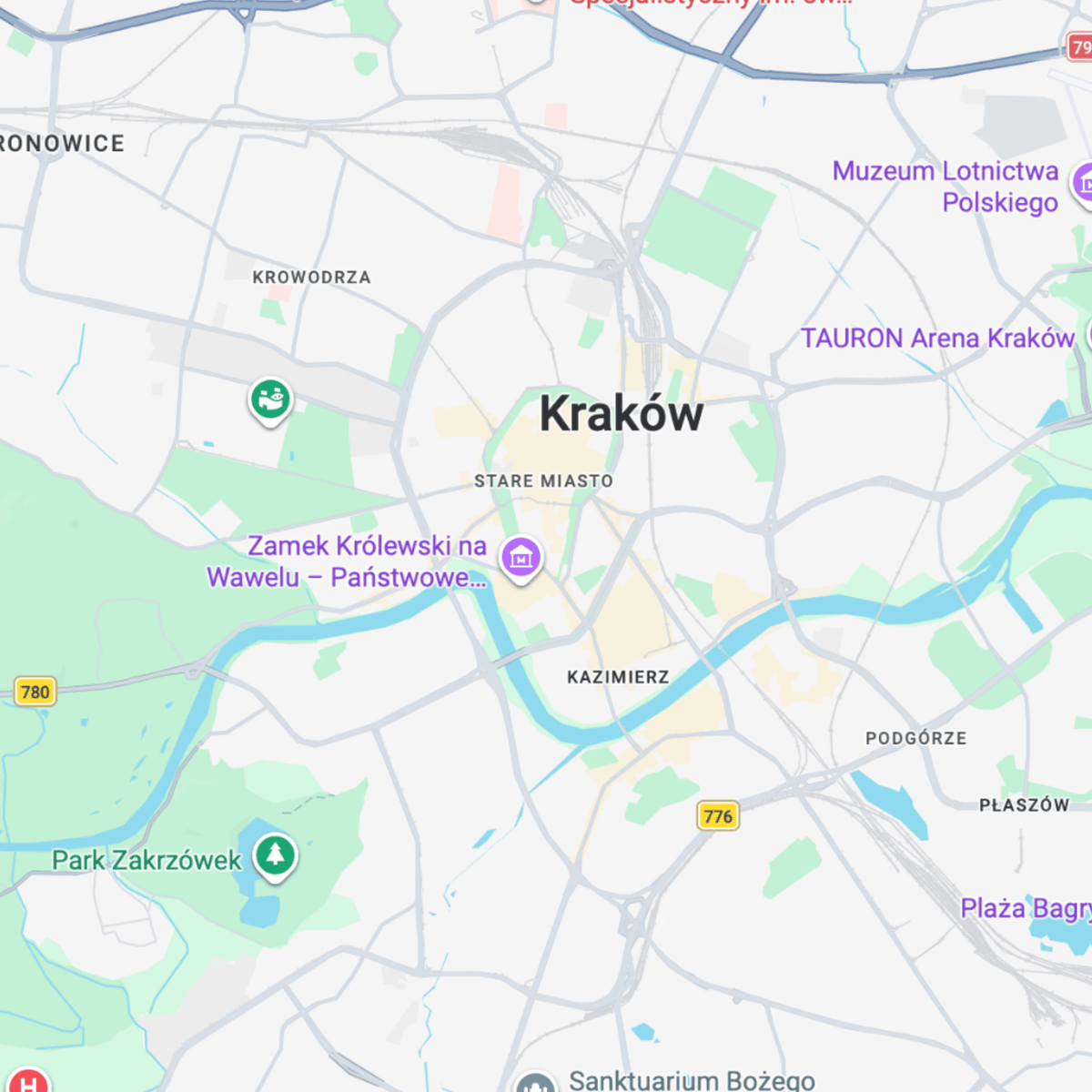 Krakow map before preview