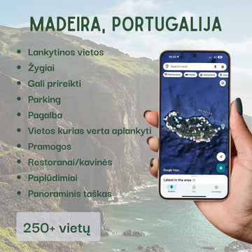 Madeira lankytinos vietos žemėlapis