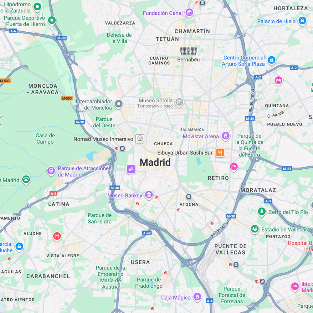 Madrid map before preview