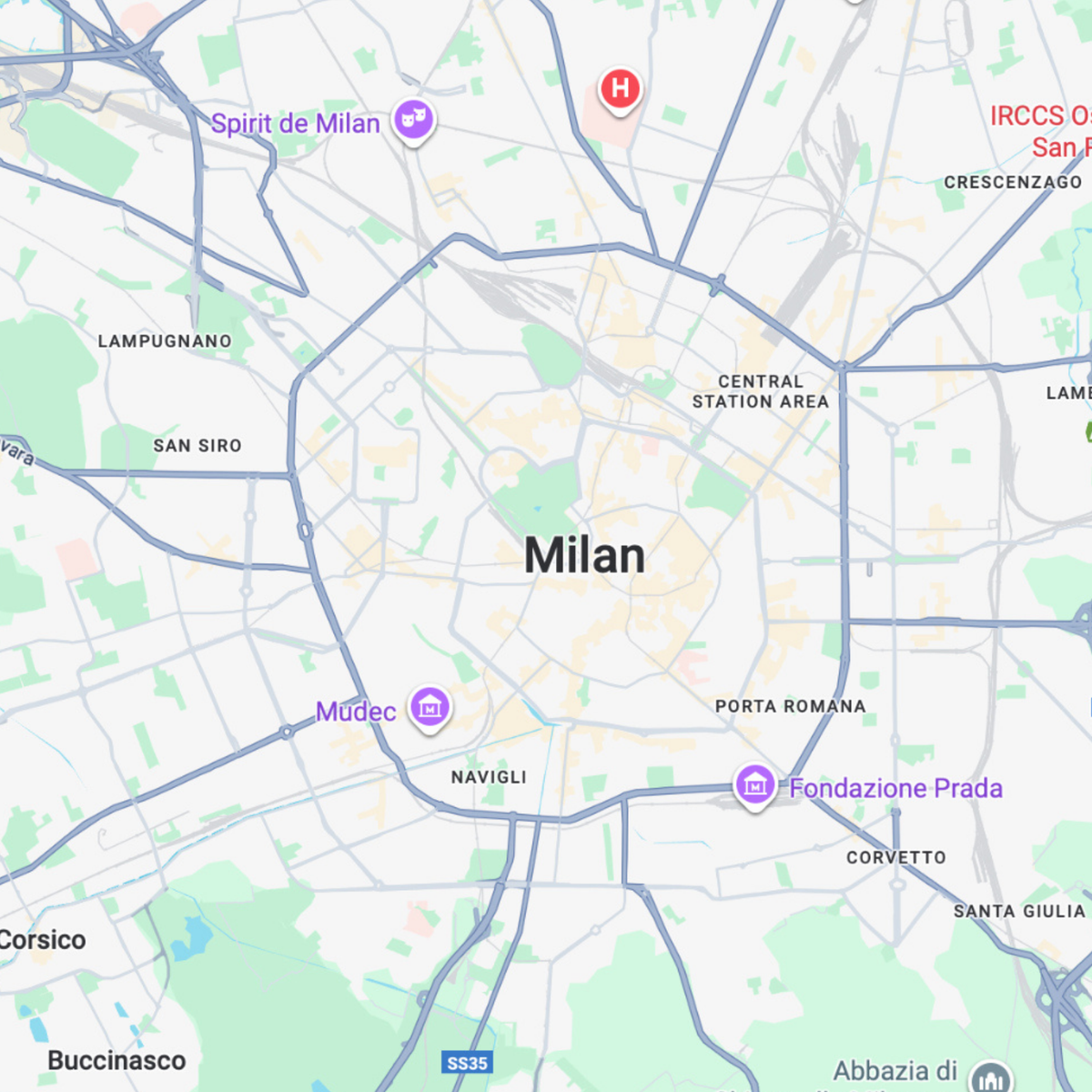 Milan map before preview