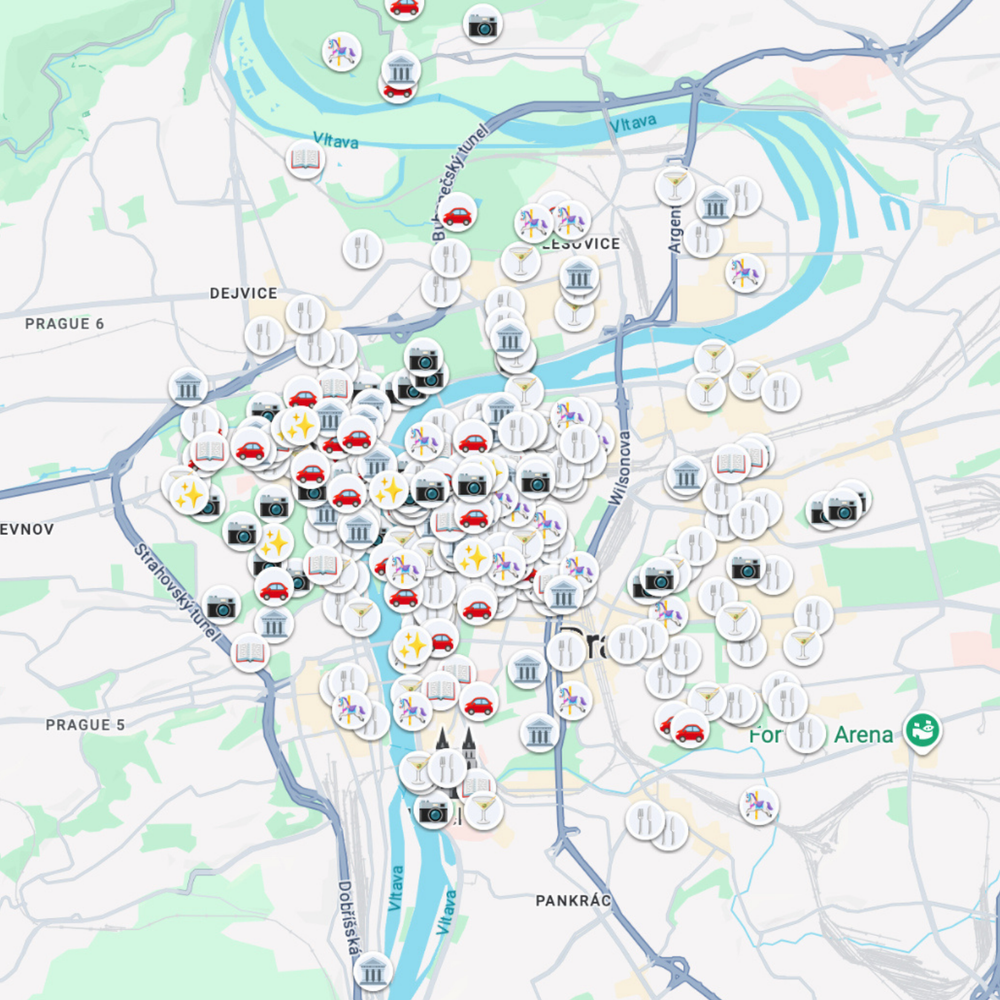 Prague organized map after preview