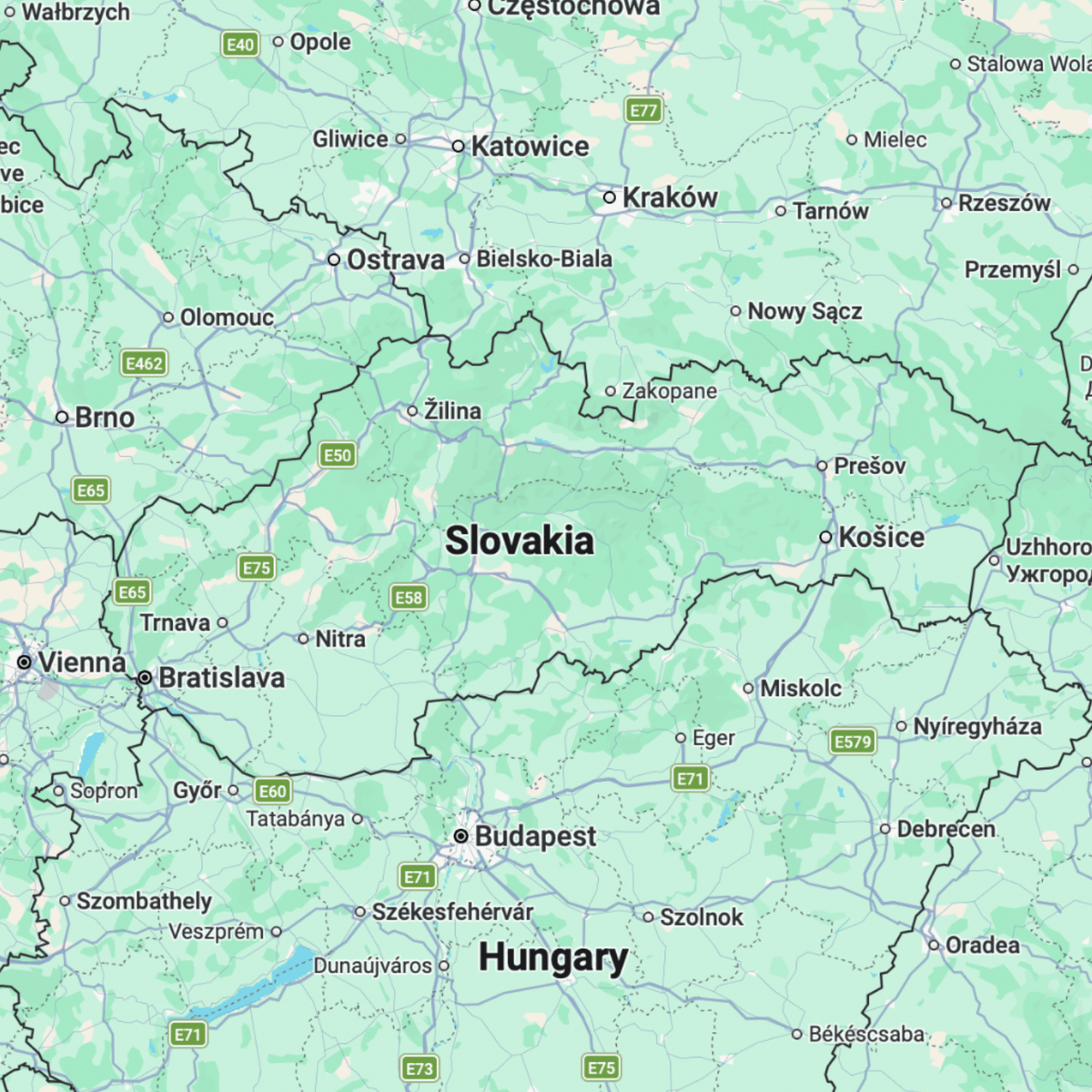 Slovakia map before preview