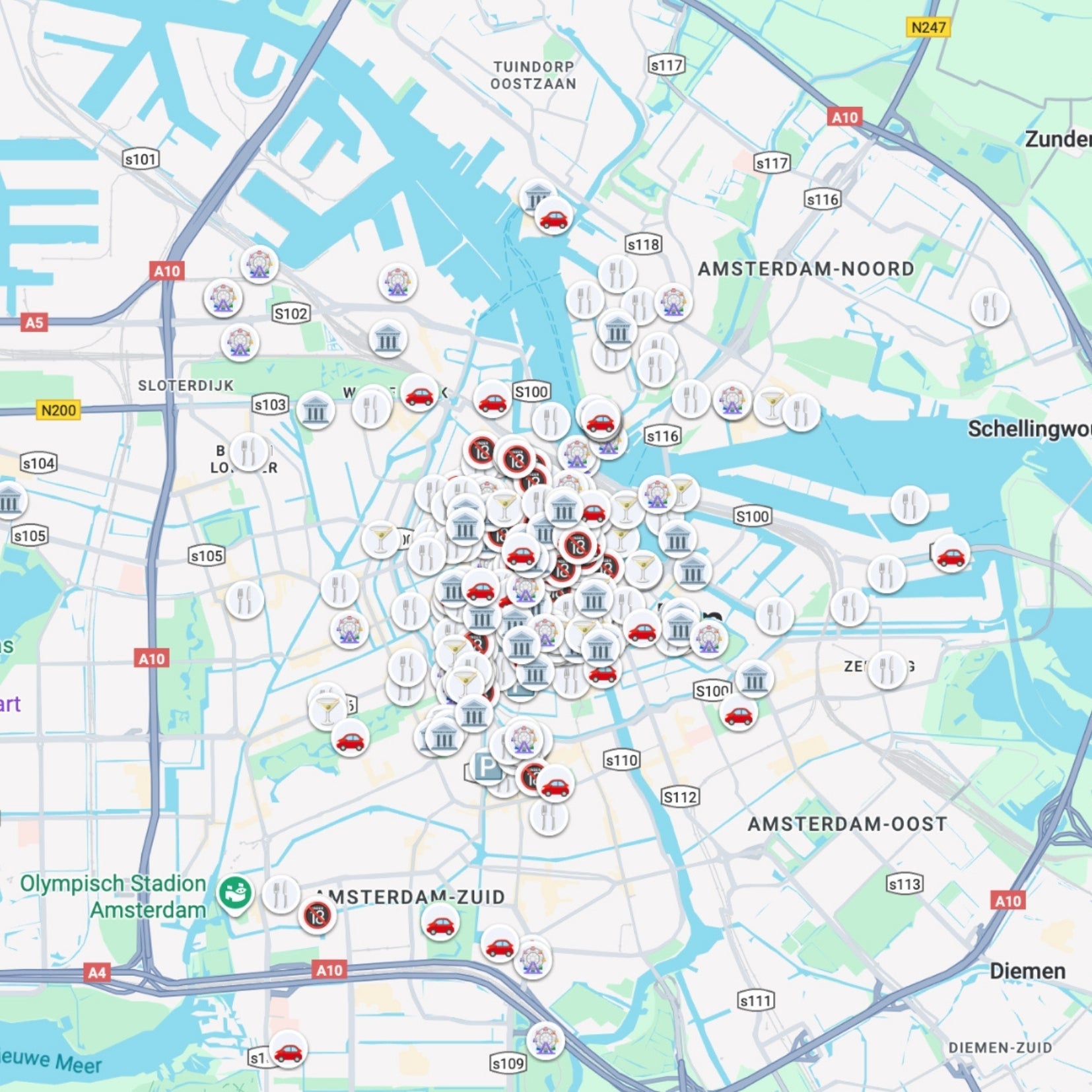 Amsterdam Tourist Map - Maps by Ema