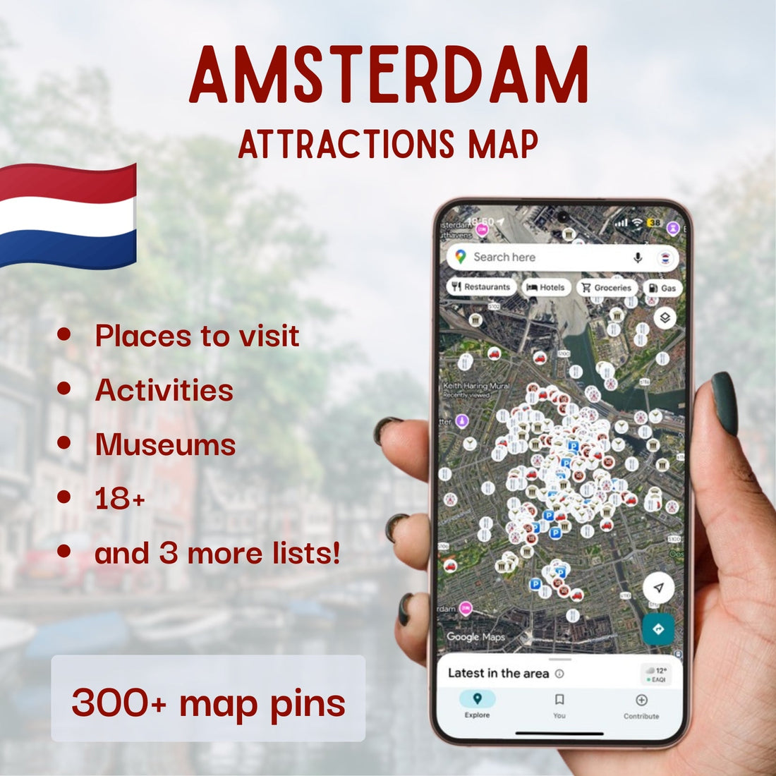 Amsterdam Tourist Map - Maps by Ema