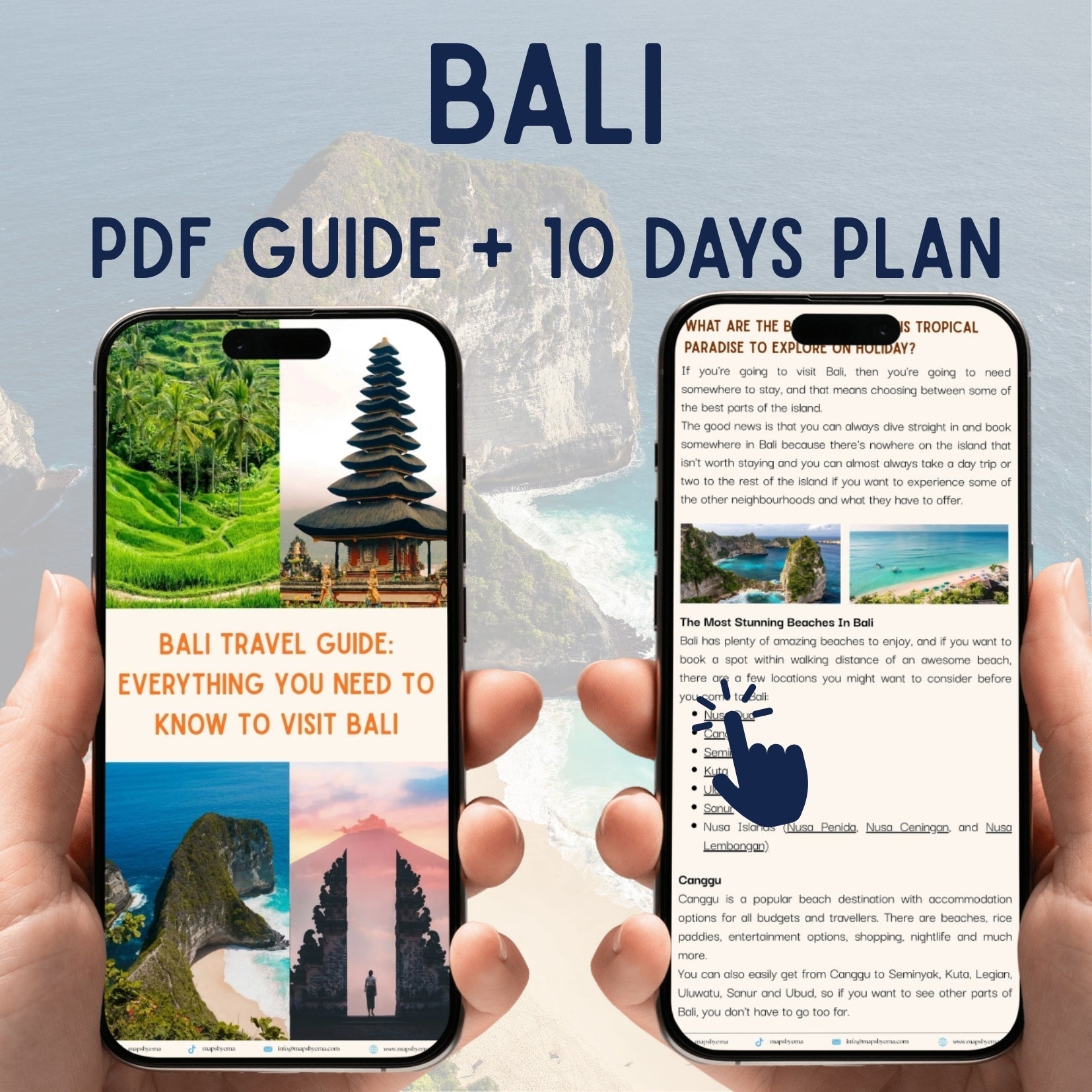 Bali PDF Travel Guide – 10-Day Itinerary, Travel Tips, Maps &amp; Advice – mapsbyema