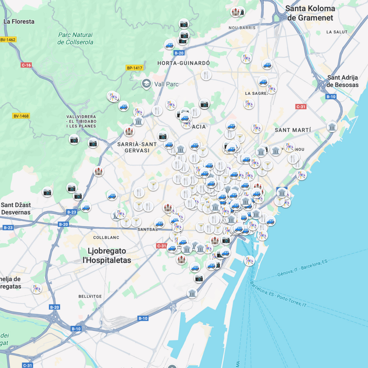 Barcelona Travel Map preview