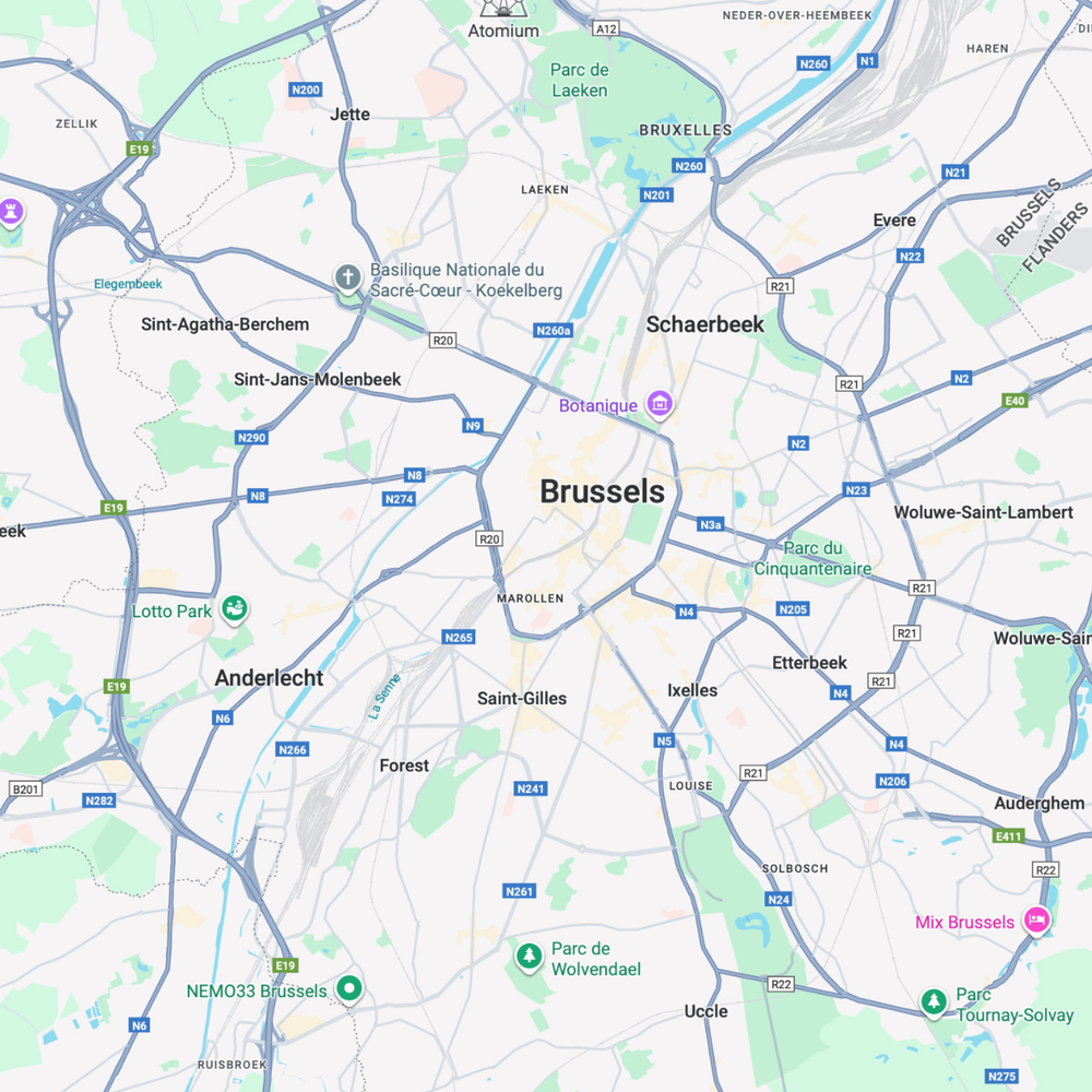 Brussels map before preview