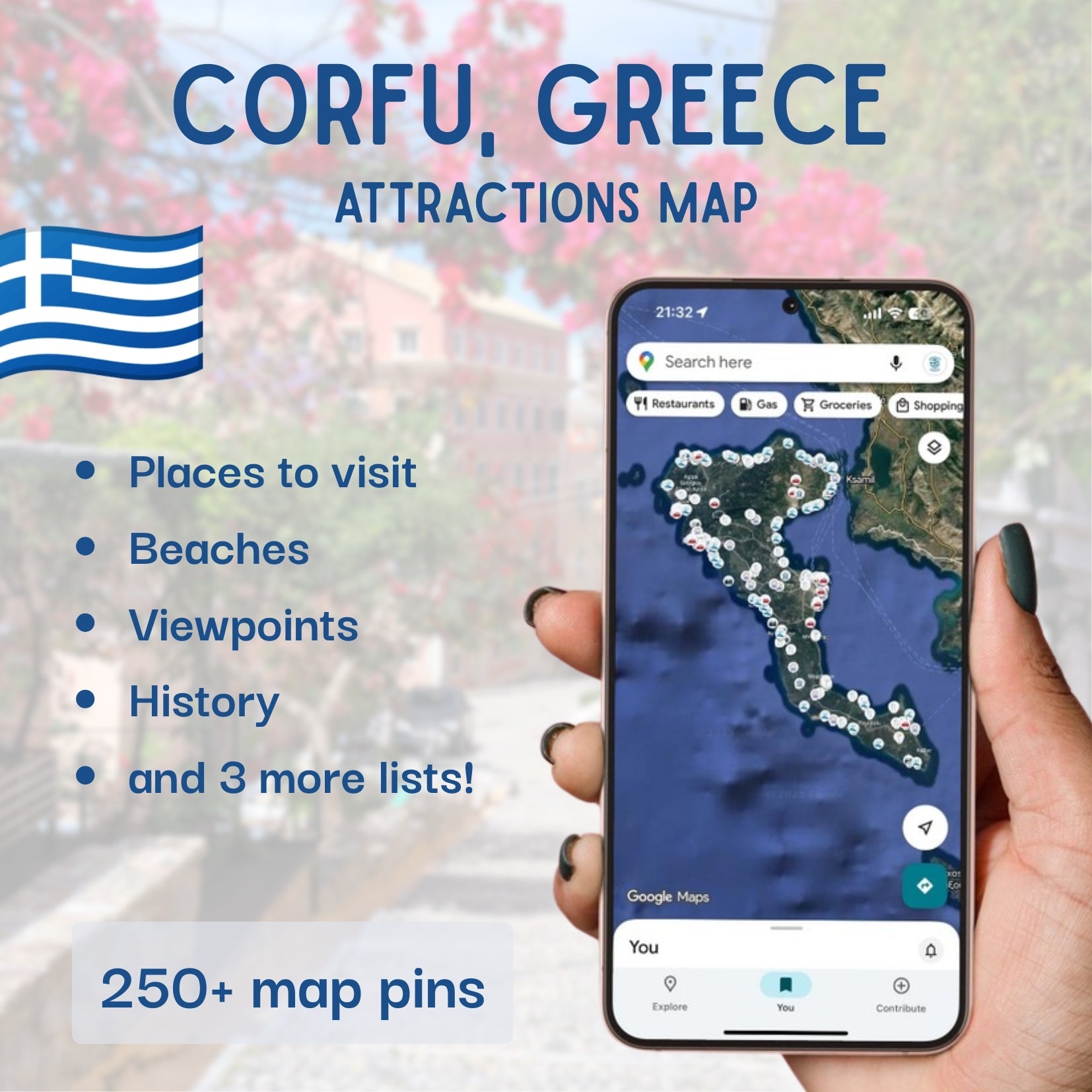Corfu Tourist Map - Maps by Ema