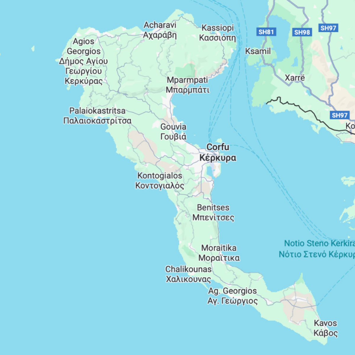 Corfu map before preview