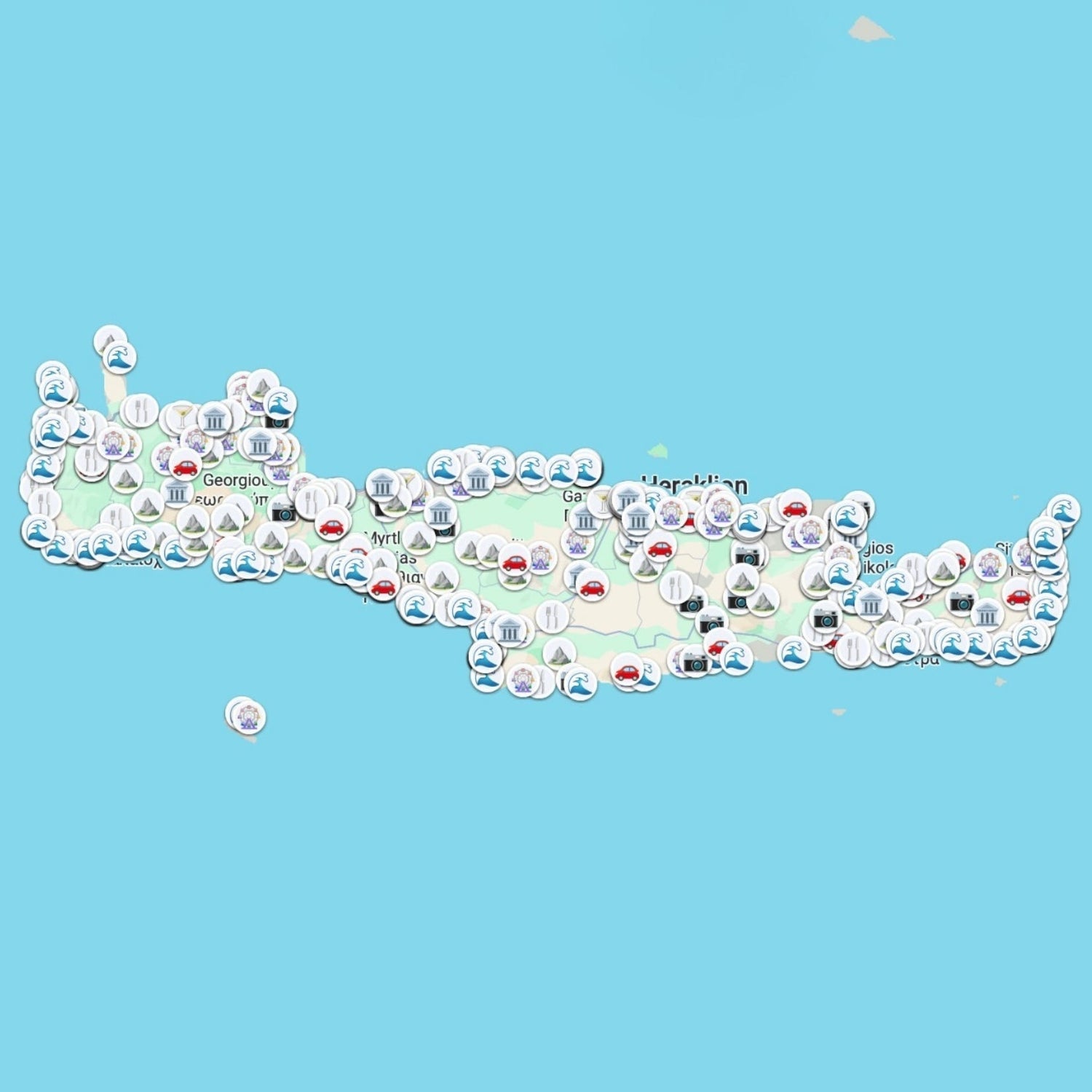 Crete Tourist Map - Maps by Ema