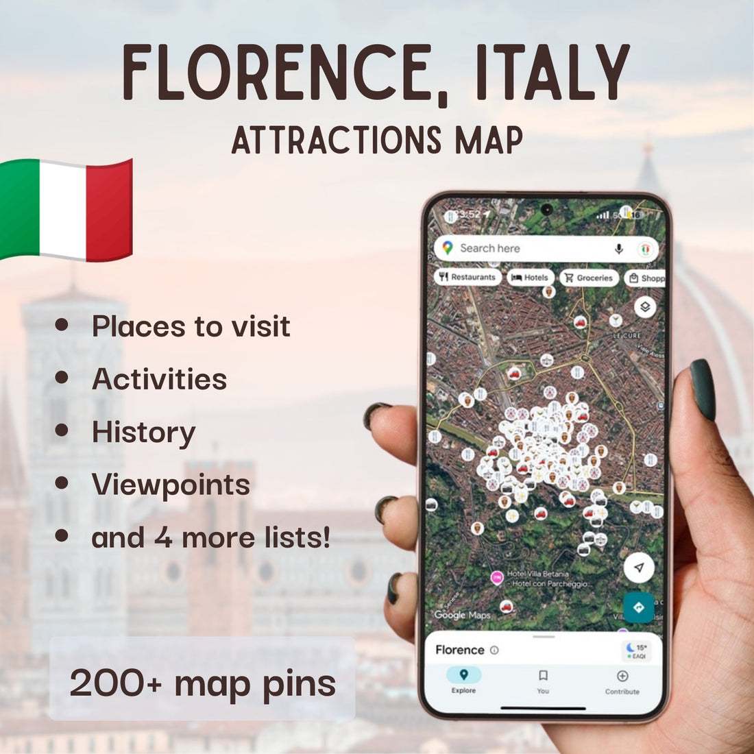 Florence Tourist Map - Maps by Ema