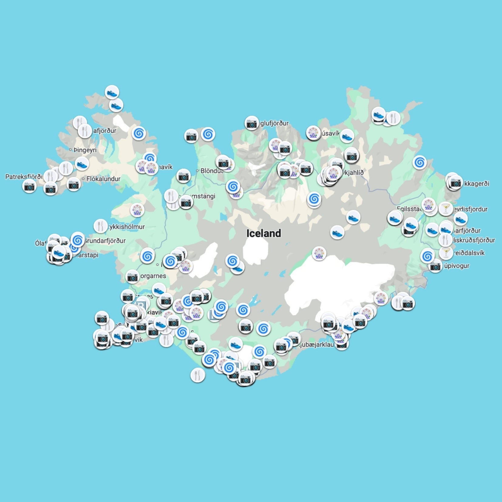 Iceland Tourist Map - Maps by Ema