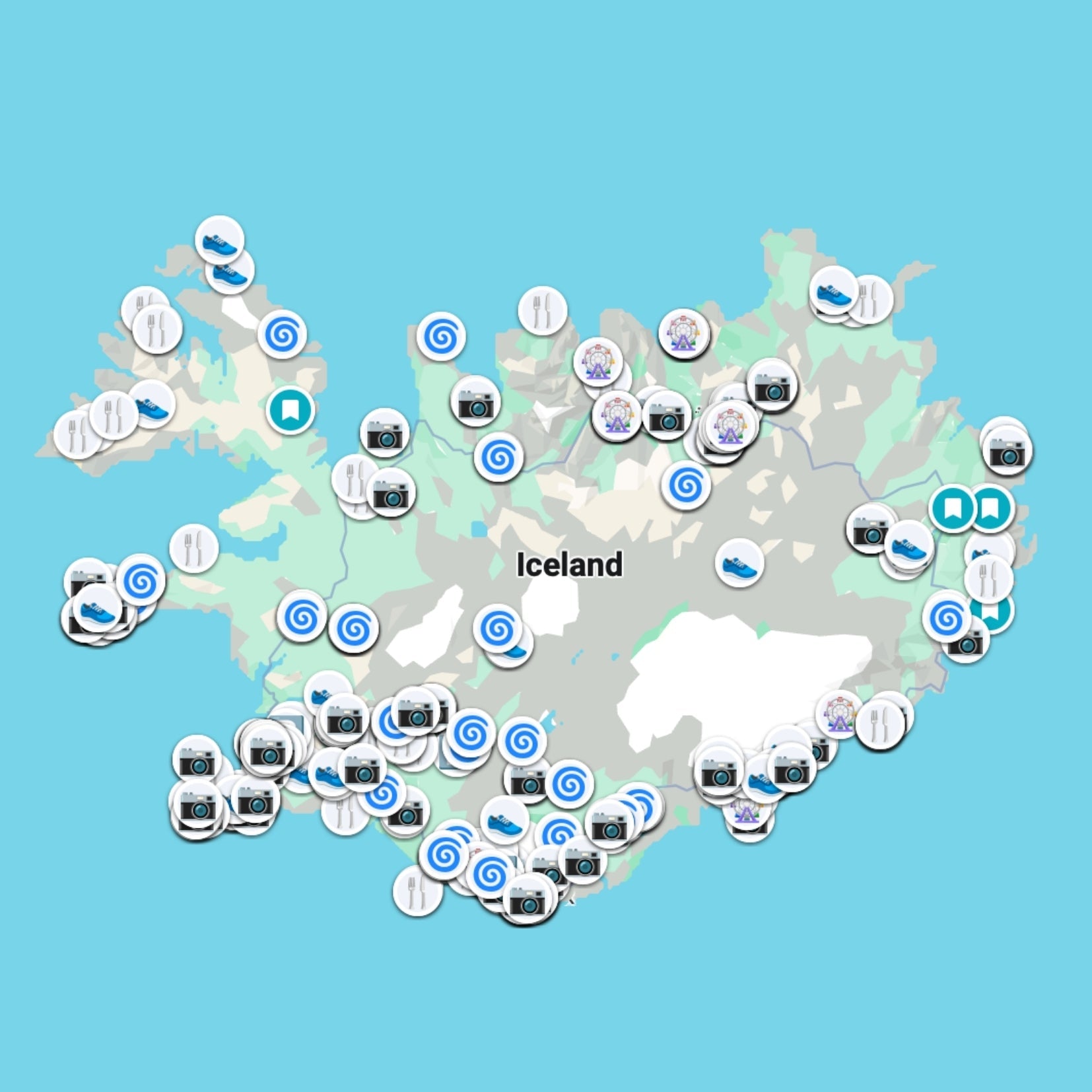 Iceland Tourist Map - Maps by Ema
