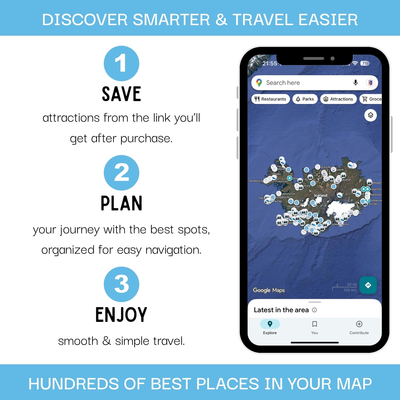 Iceland Tourist Map - Maps by Ema