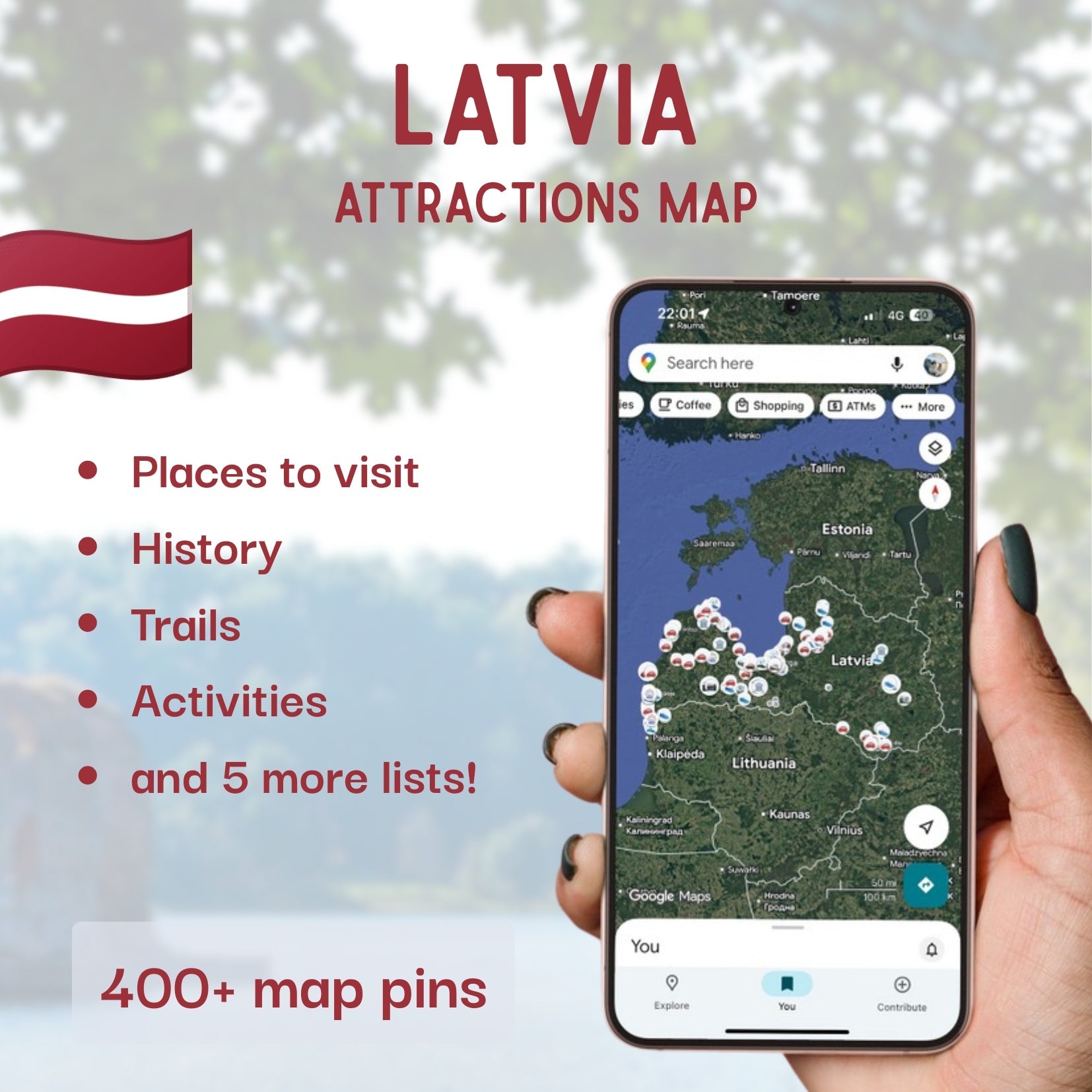 Latvia Tourist Map - Maps by Ema