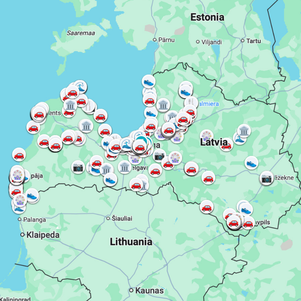 Latvia organized map after preview