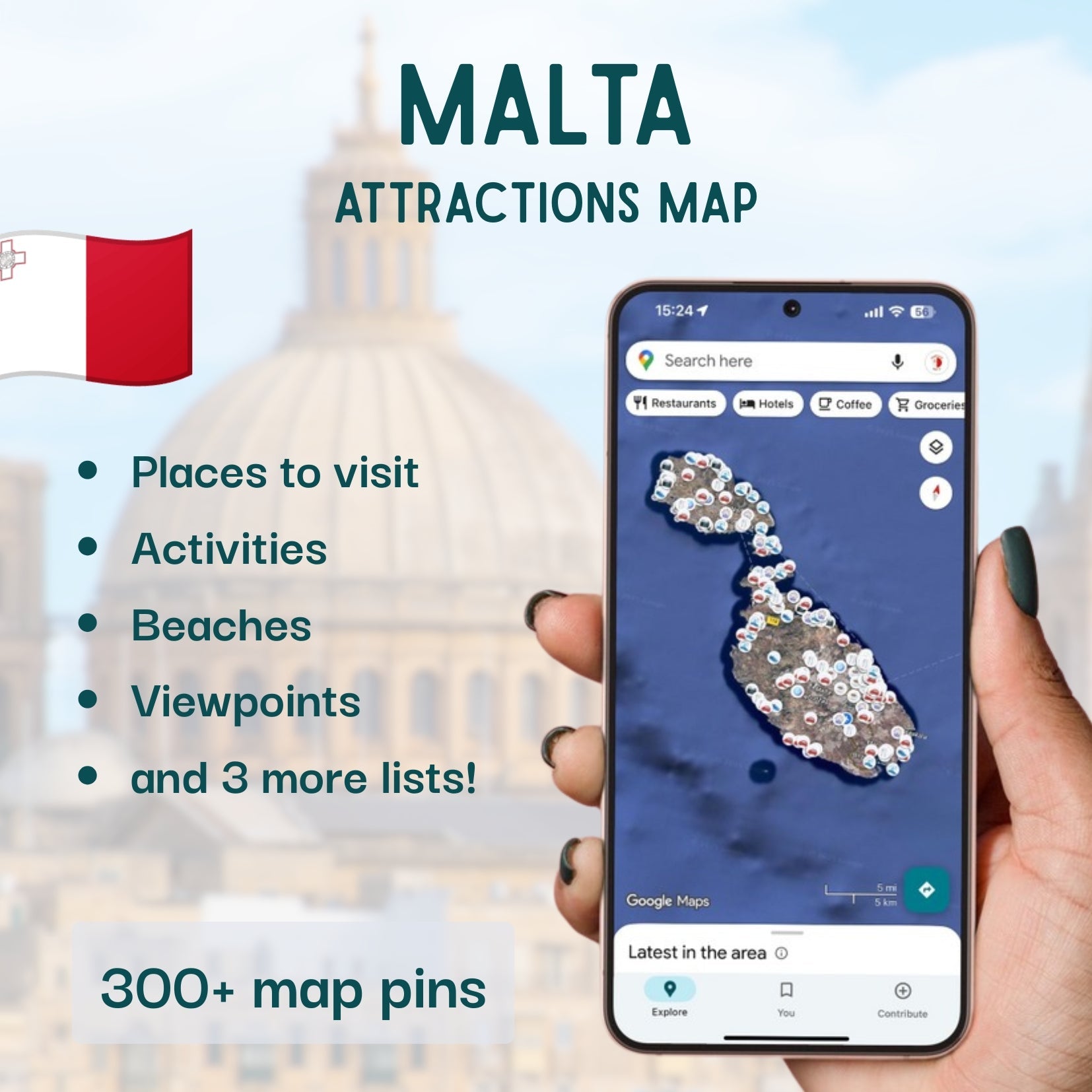 Malta Tourist Map - Maps by Ema