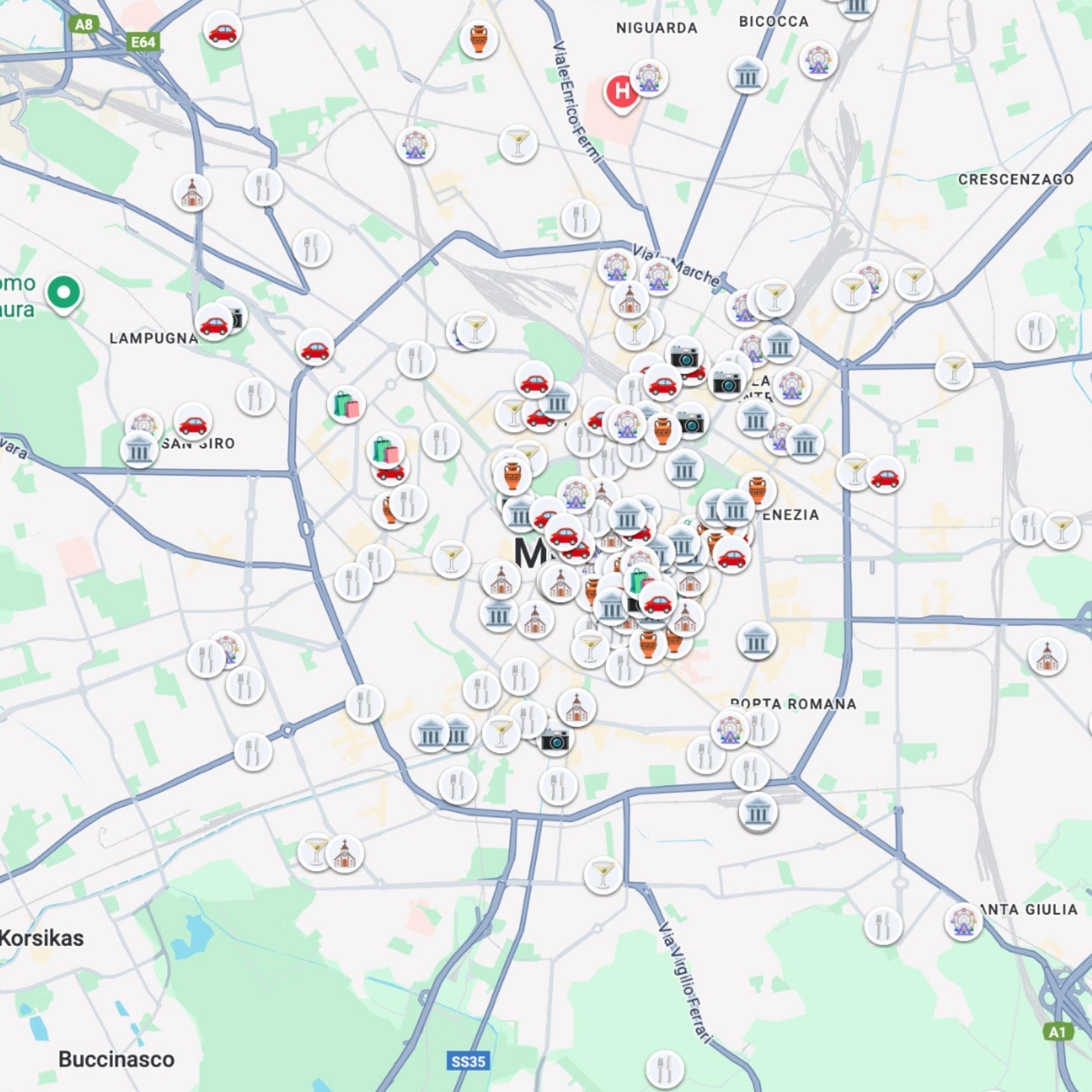 Milan Tourist Map - Maps by Ema