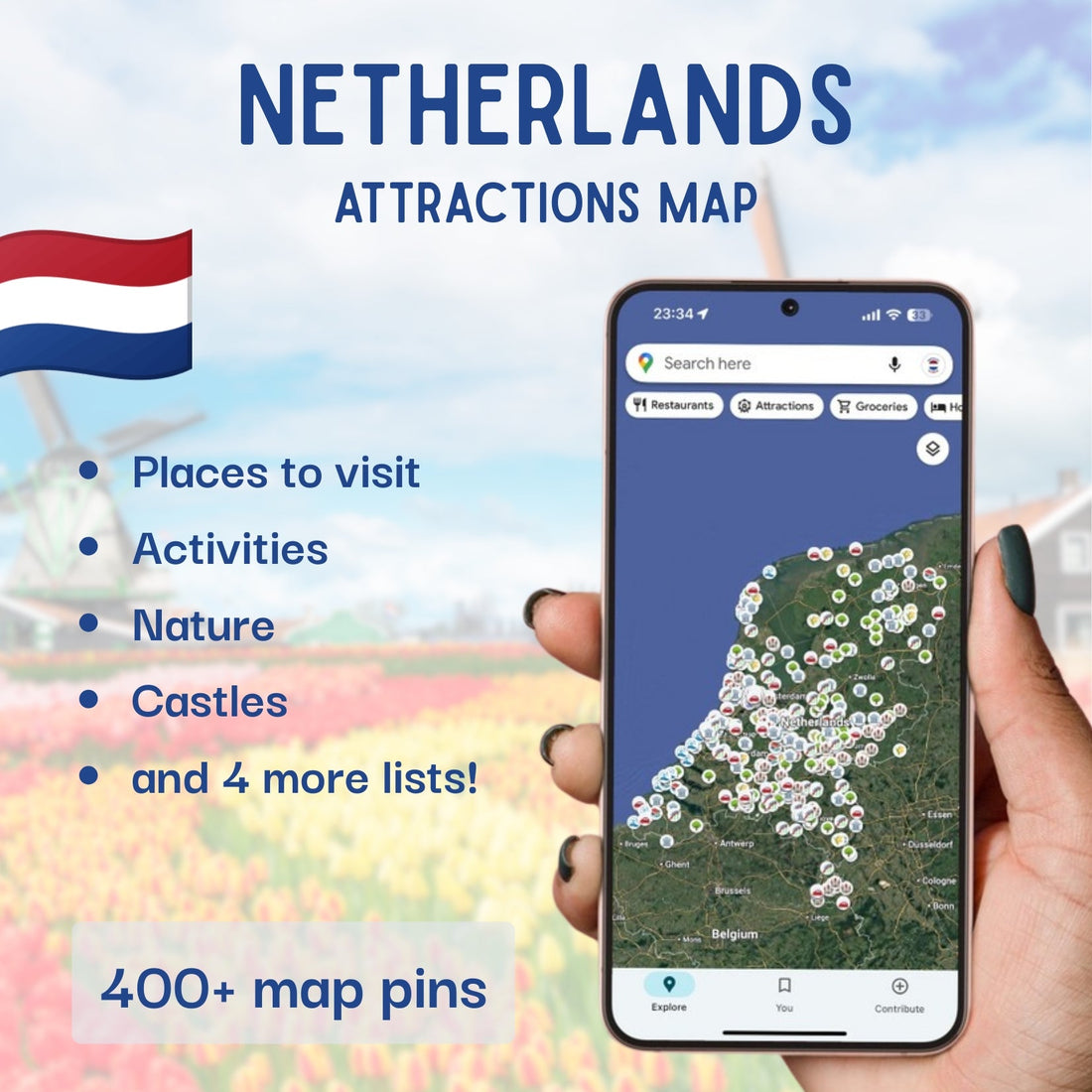 Netherlands Tourist Map - Maps by Ema