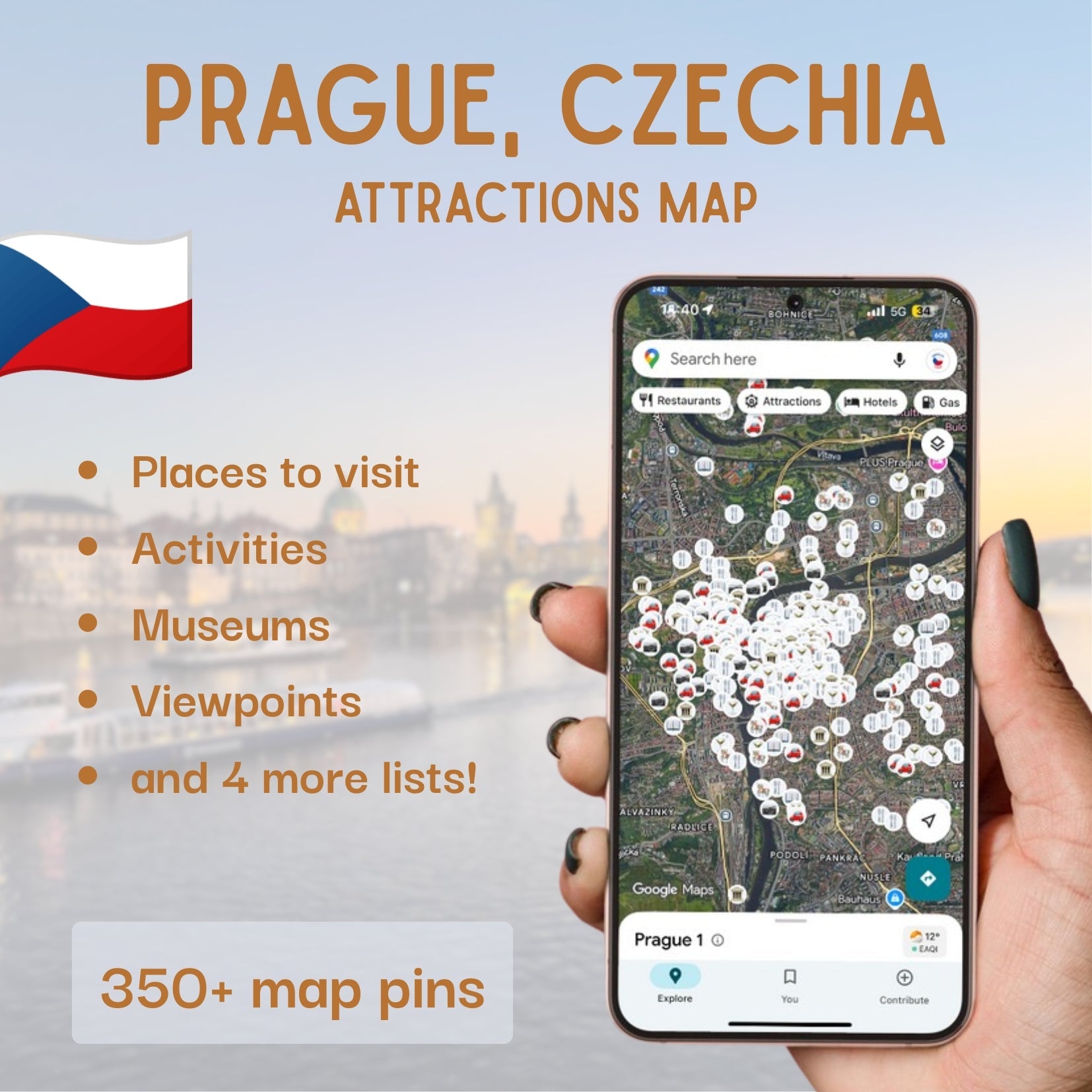 Prague Tourist Map - Maps by Ema