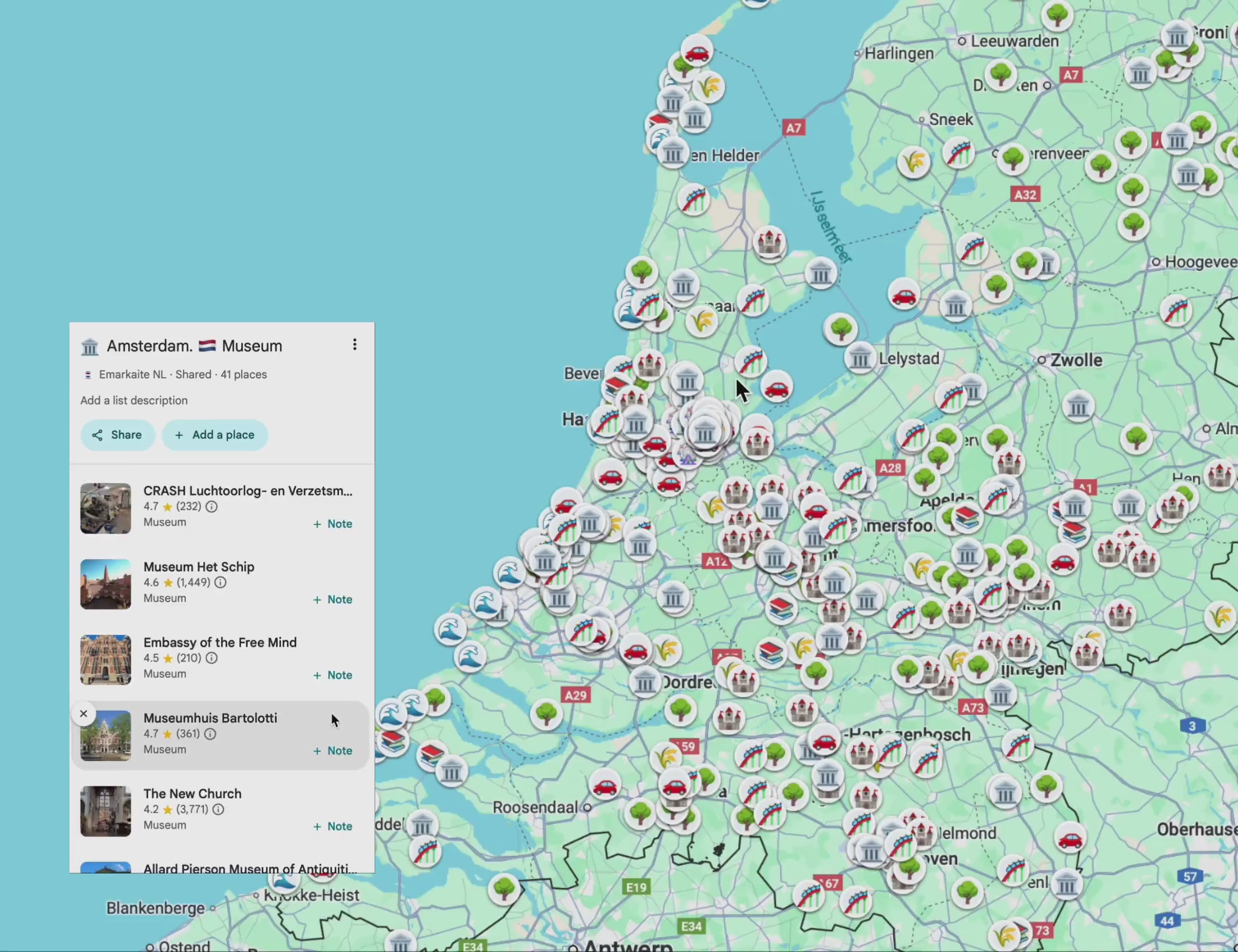Amsterdam Travel Map