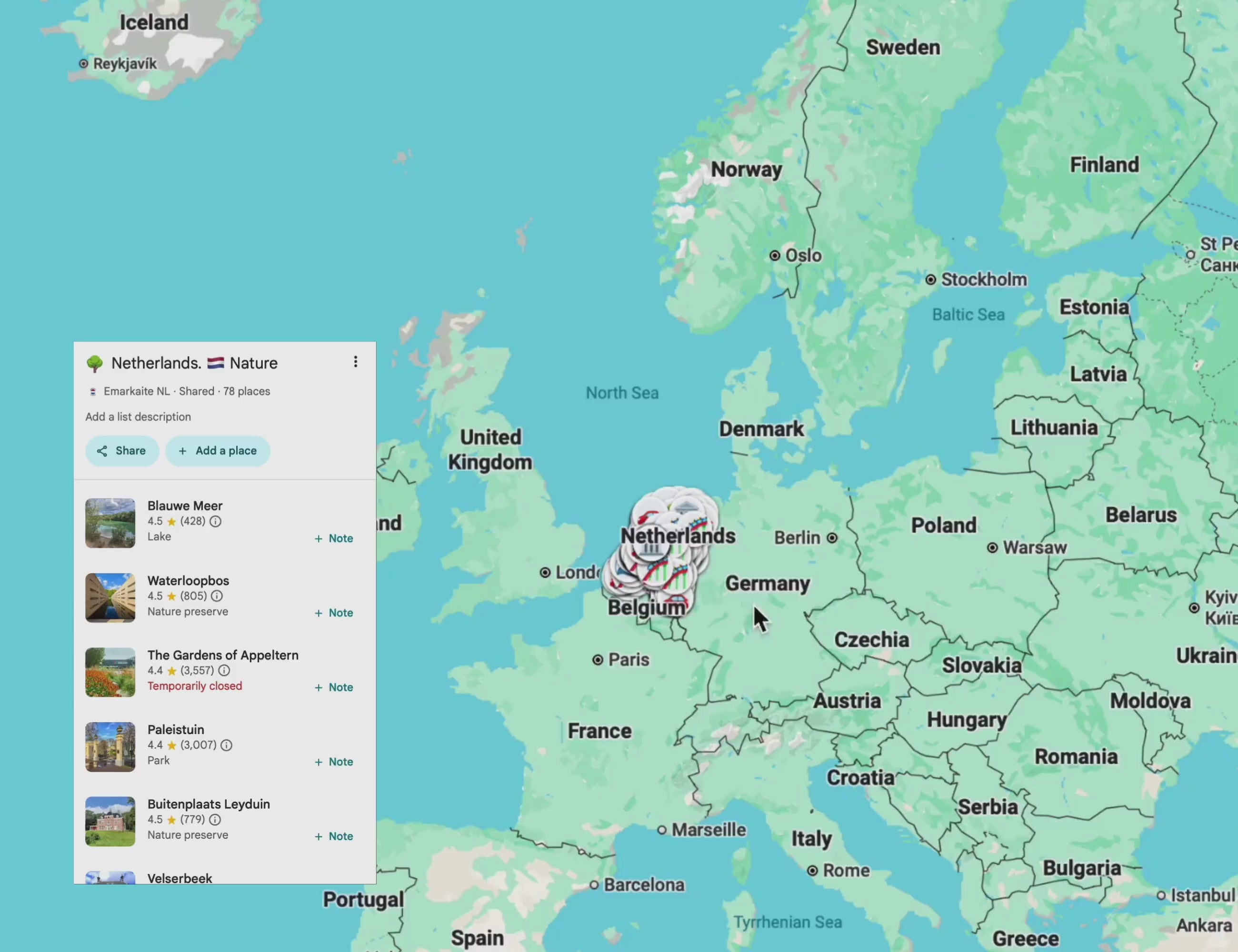 Netherlands Travel Map