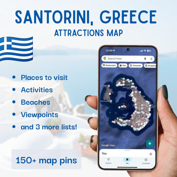 Santorini Tourist Map - Maps by Ema
