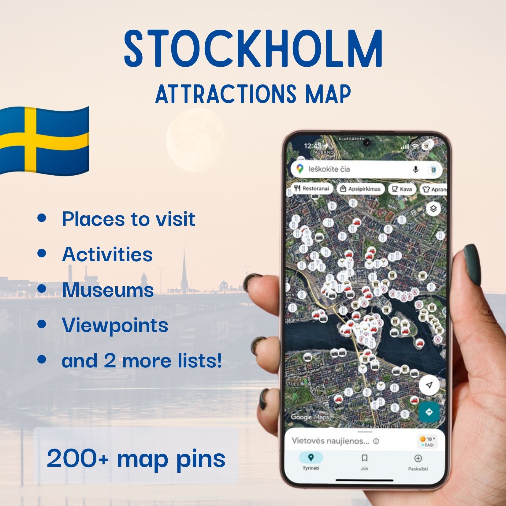 Stockholm Tourist Map - Maps by Ema