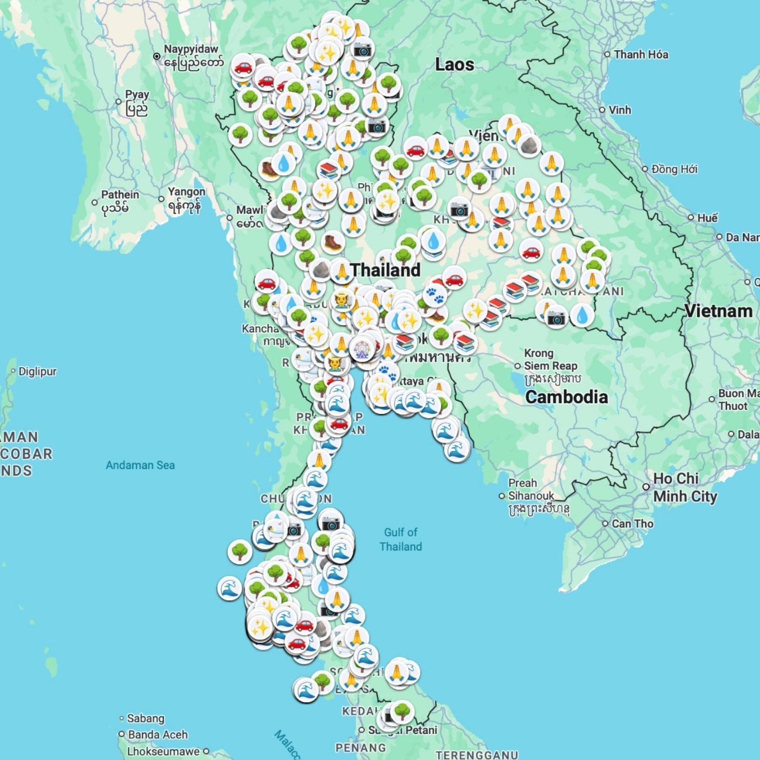 Thailand Tourist Map - Maps by Ema
