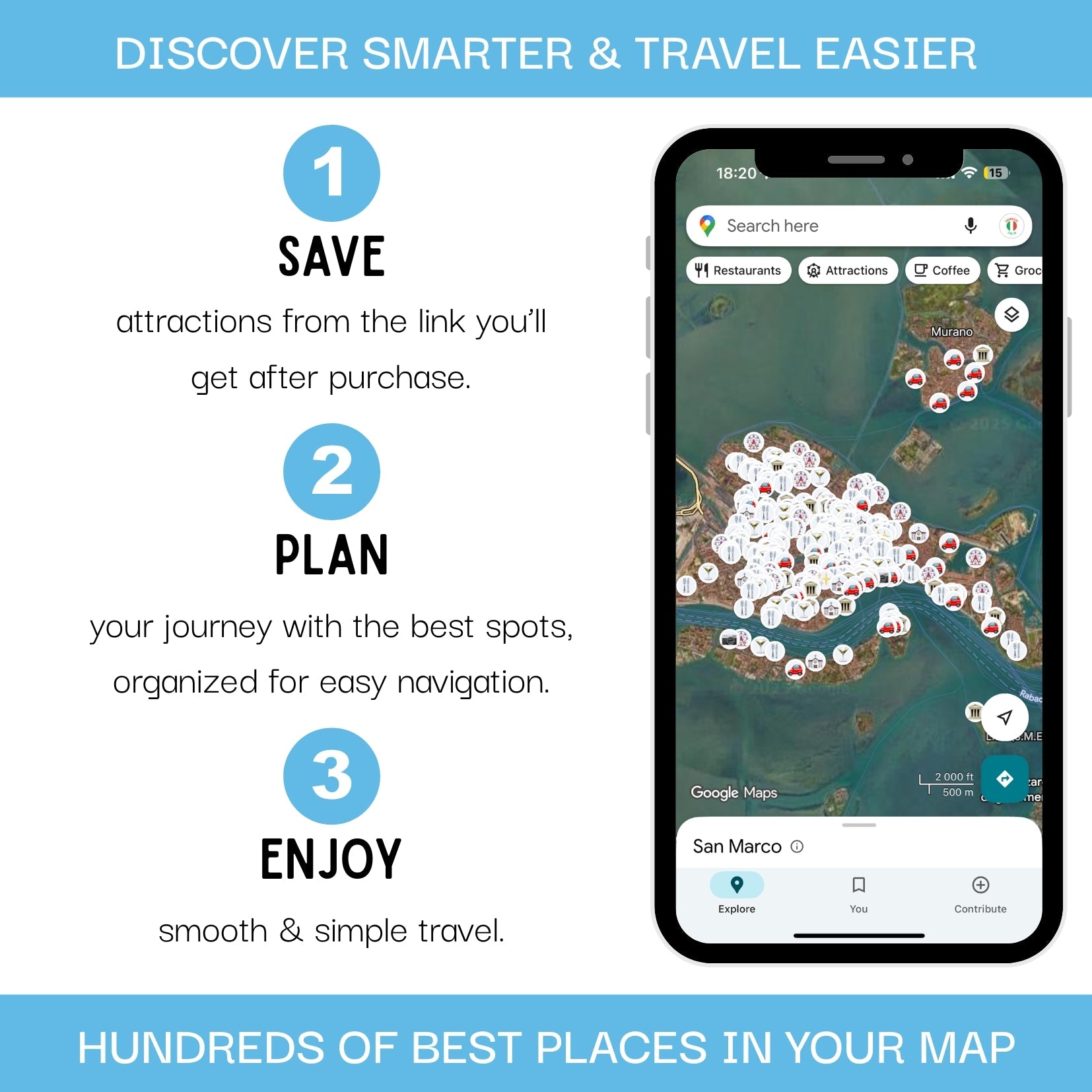 Venice Tourist attraction map - Maps by Ema