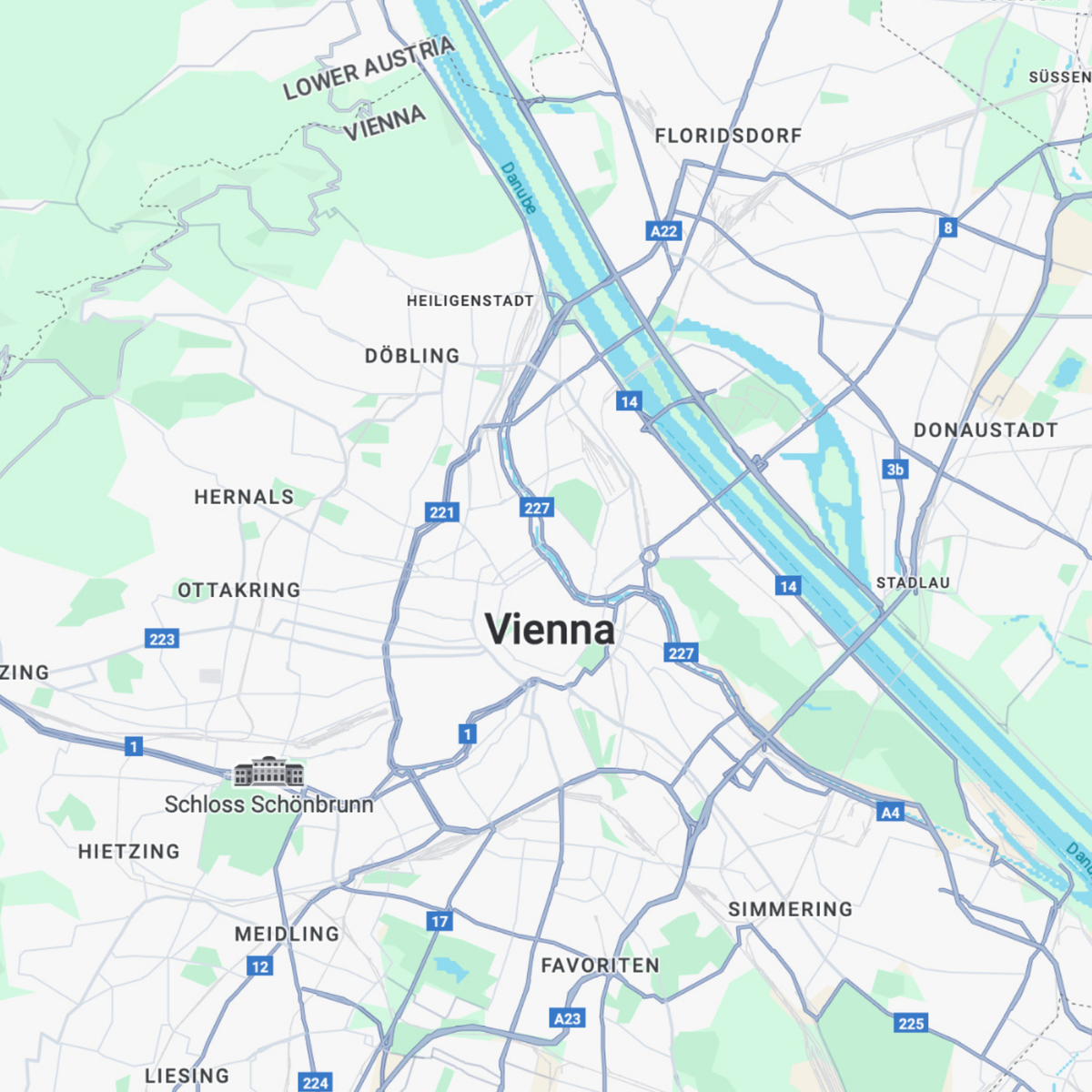 Vienna map before preview