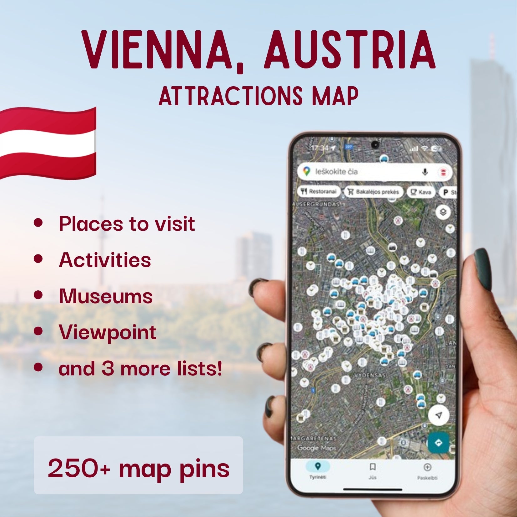 Vienna Tourist Map - Maps by Ema